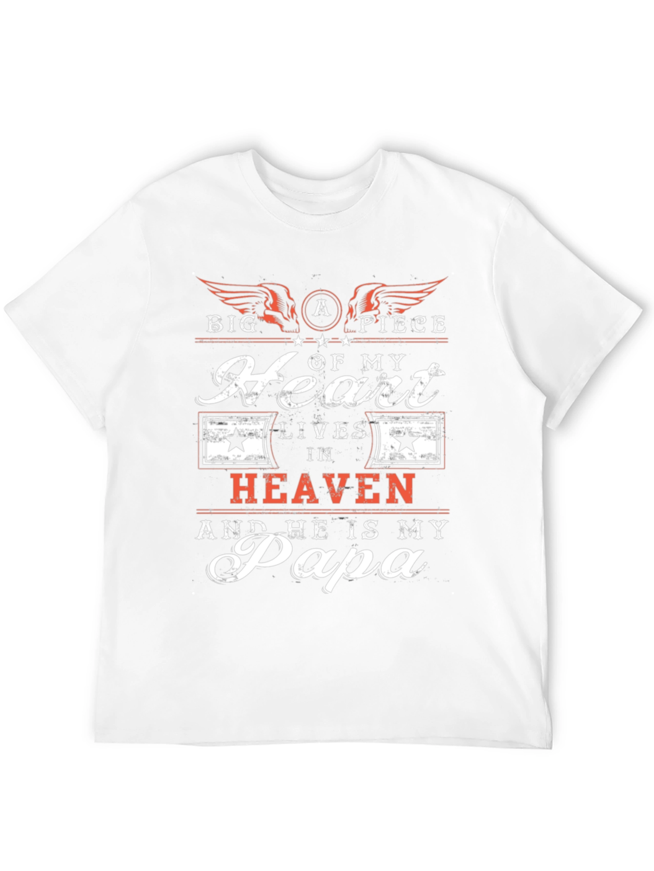 Papa in Heaven Graphic T-Shirt - Memorial Tribute