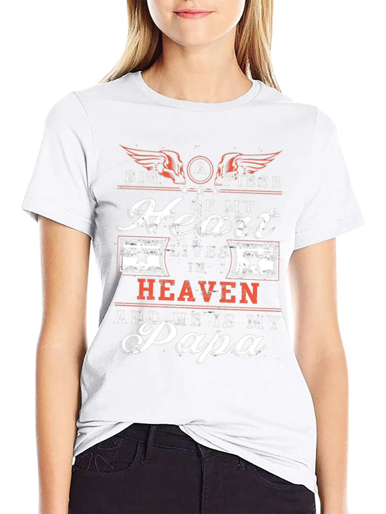 Papa in Heaven Graphic T-Shirt - Memorial Tribute