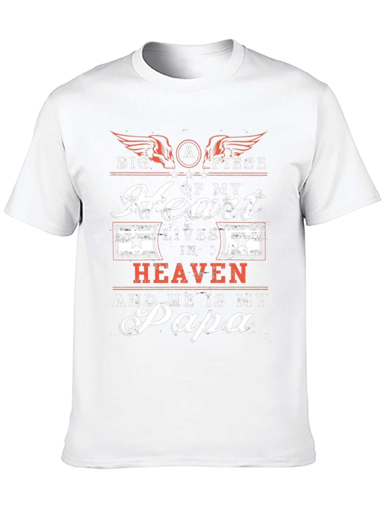 Papa in Heaven Graphic T-Shirt - Memorial Tribute