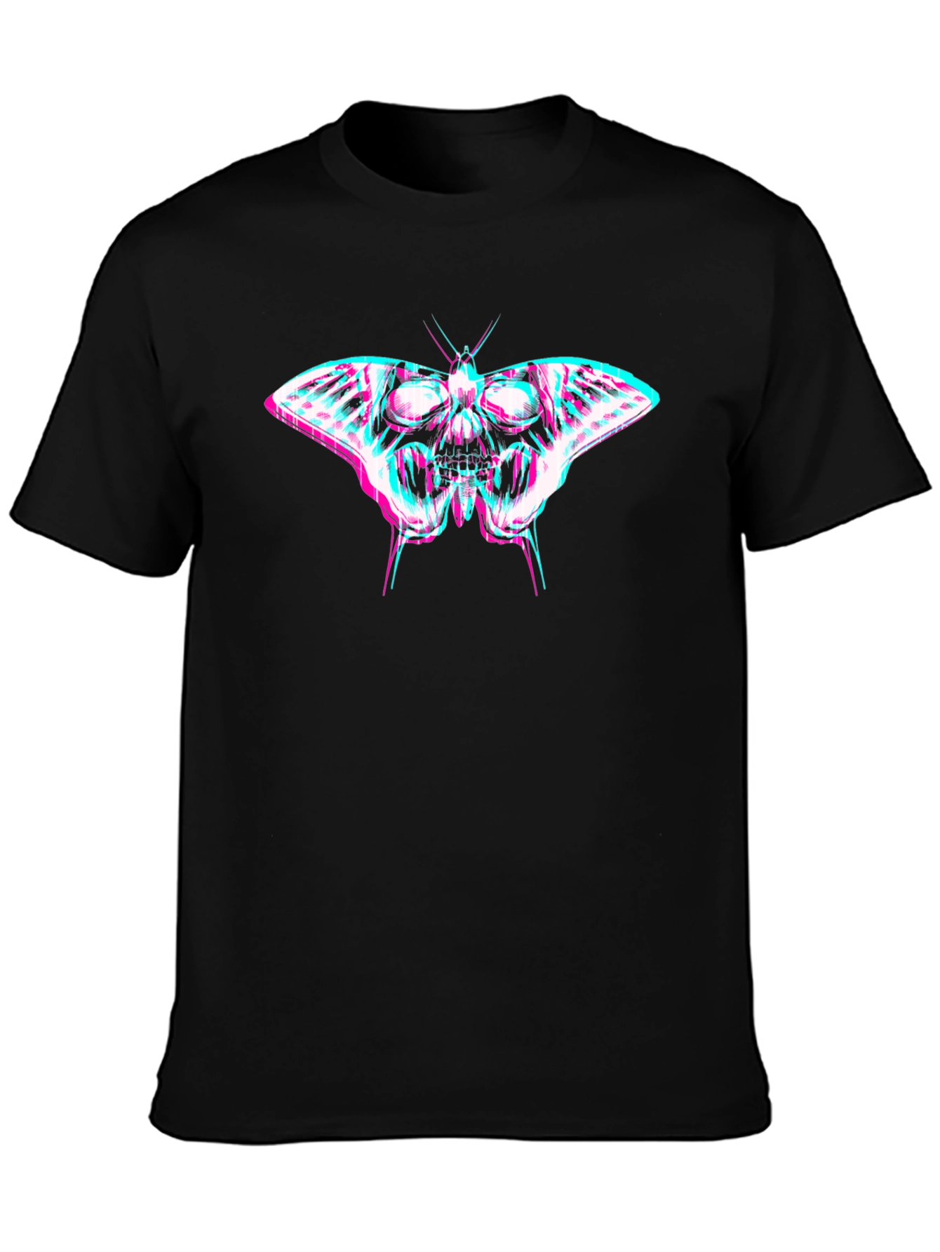 Skull Butterfly Graphic Print T-Shirt