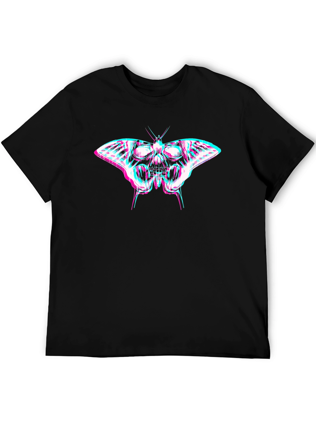 Skull Butterfly Graphic Print T-Shirt