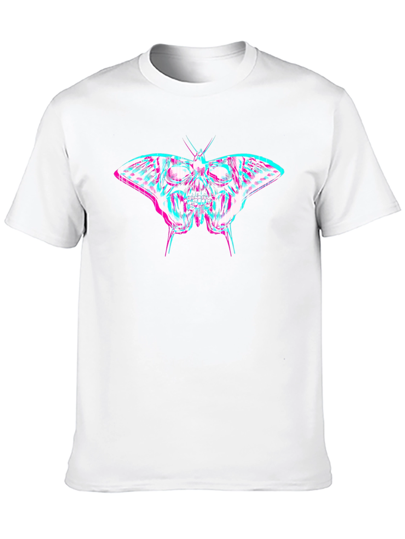 Skull Butterfly Graphic Print T-Shirt