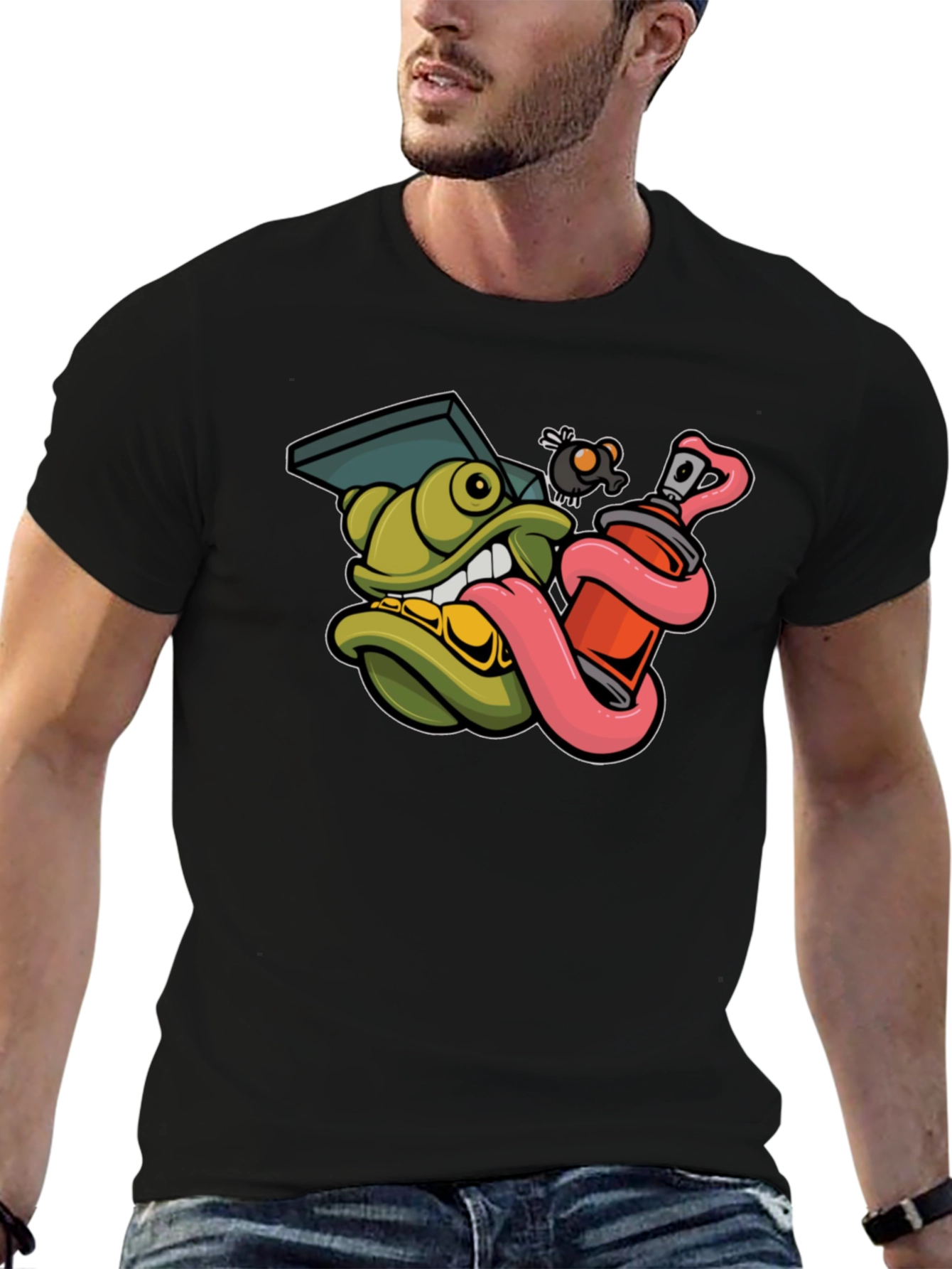 Graffiti Character Graphic T-Shirt