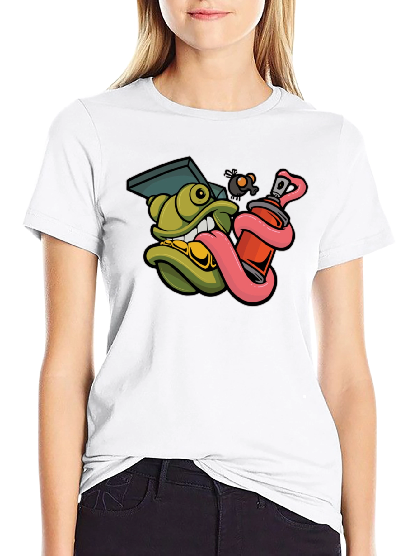 Graffiti Character Graphic T-Shirt
