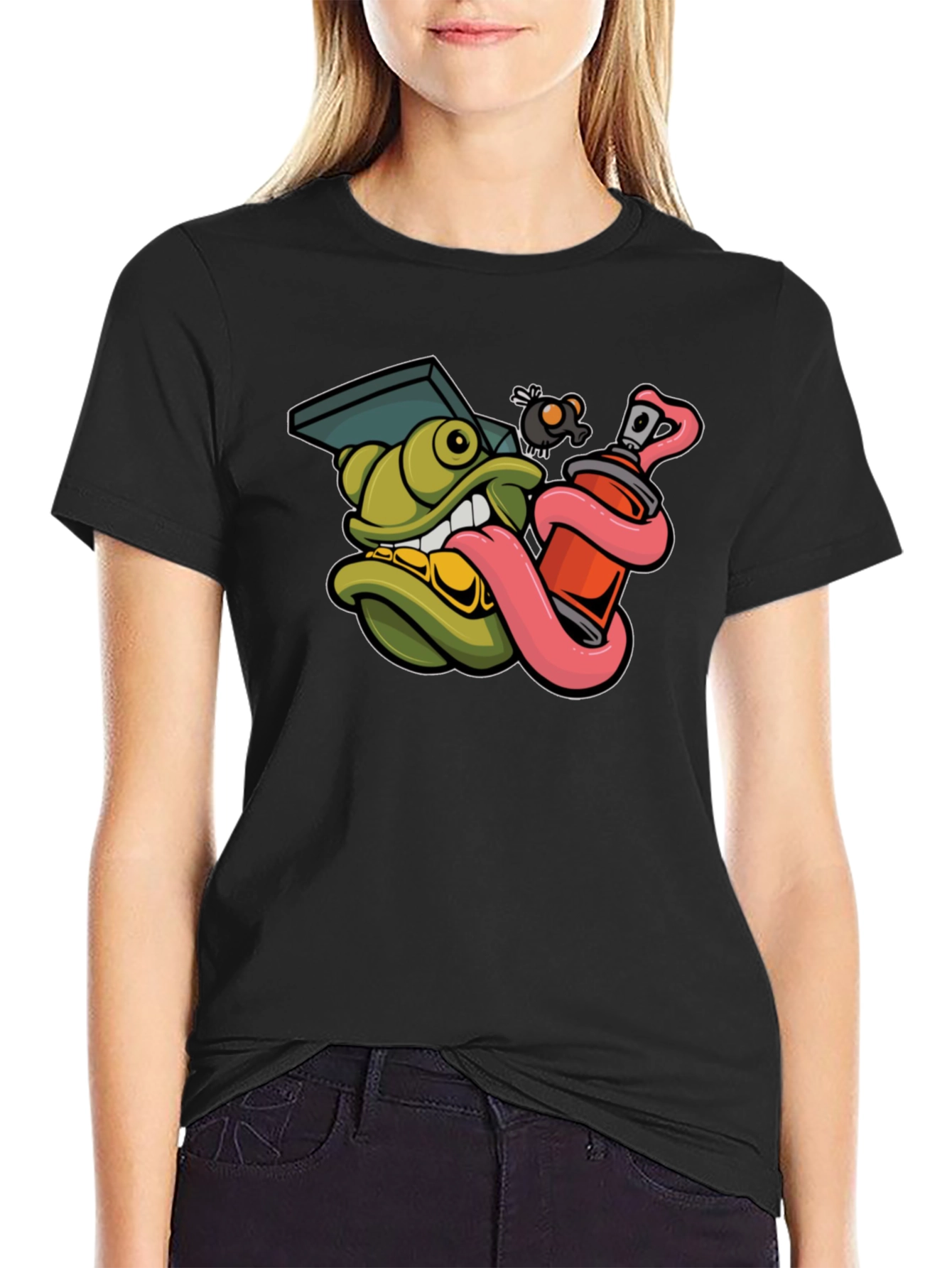 Graffiti Character Graphic T-Shirt