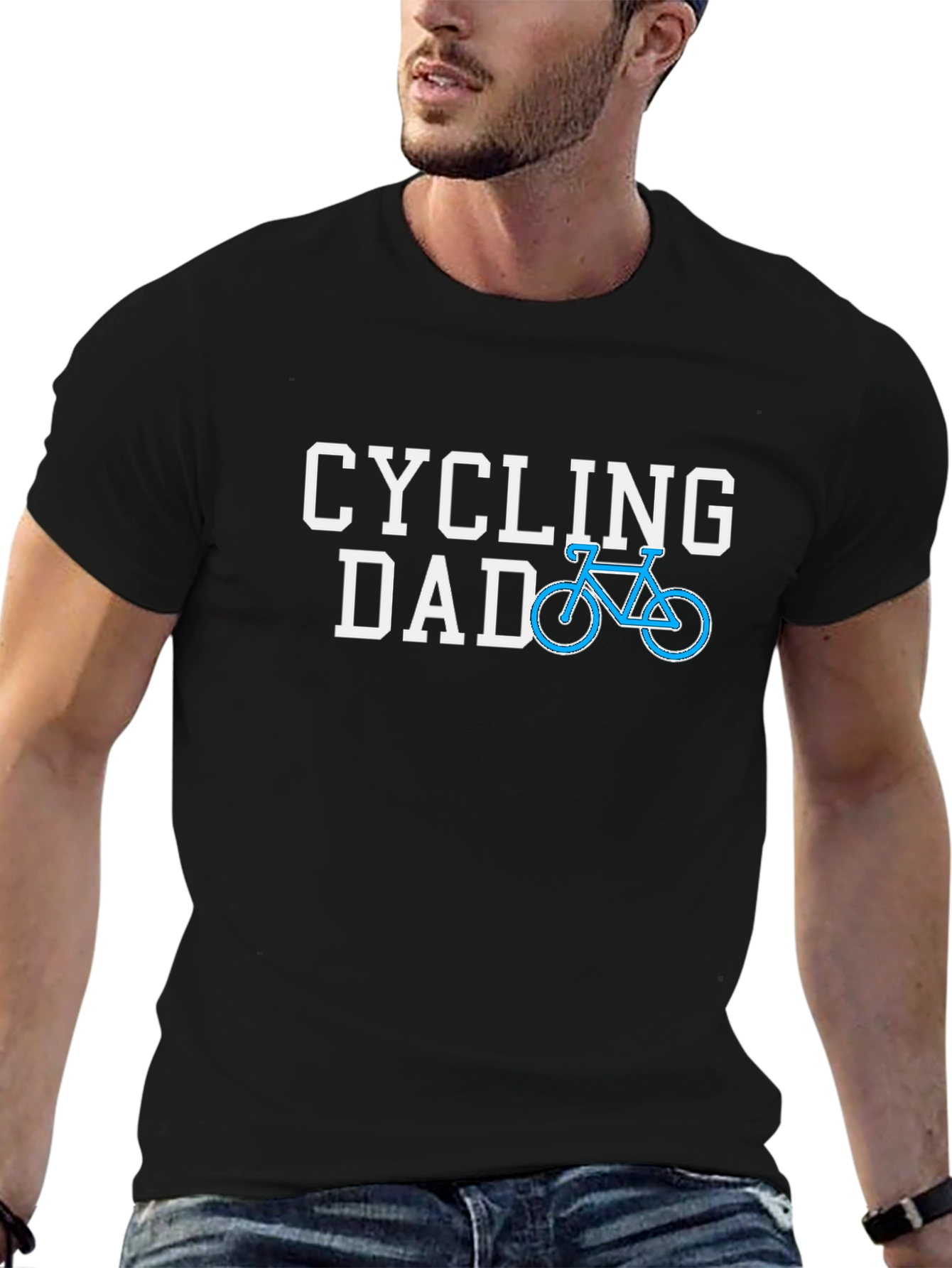 Cycling Dad Graphic T-Shirt - Black