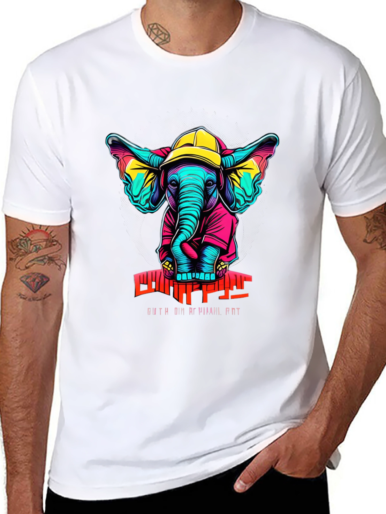 Funky Elephant Graphic Tee