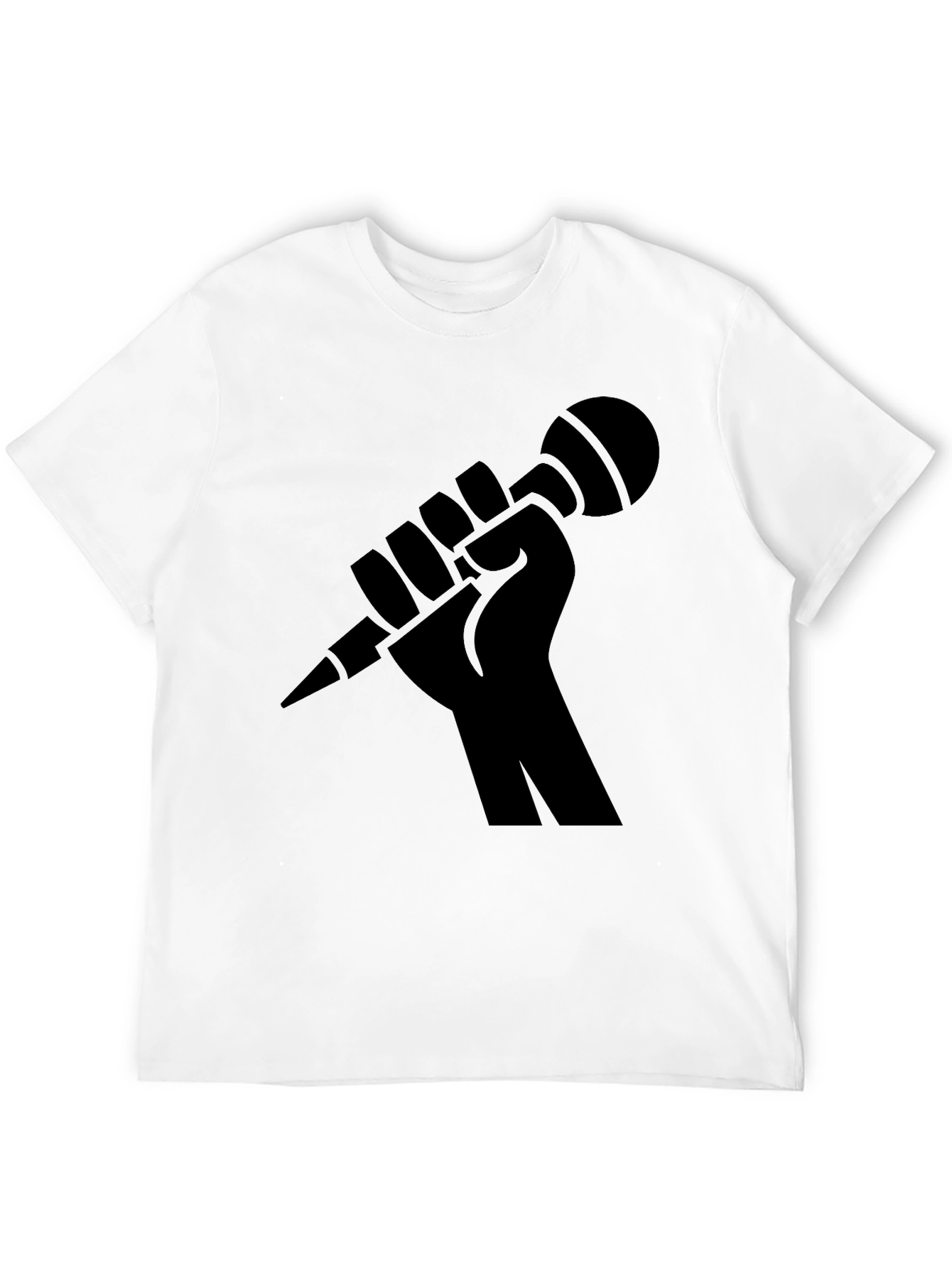 Black Fist Microphone Graphic Tee