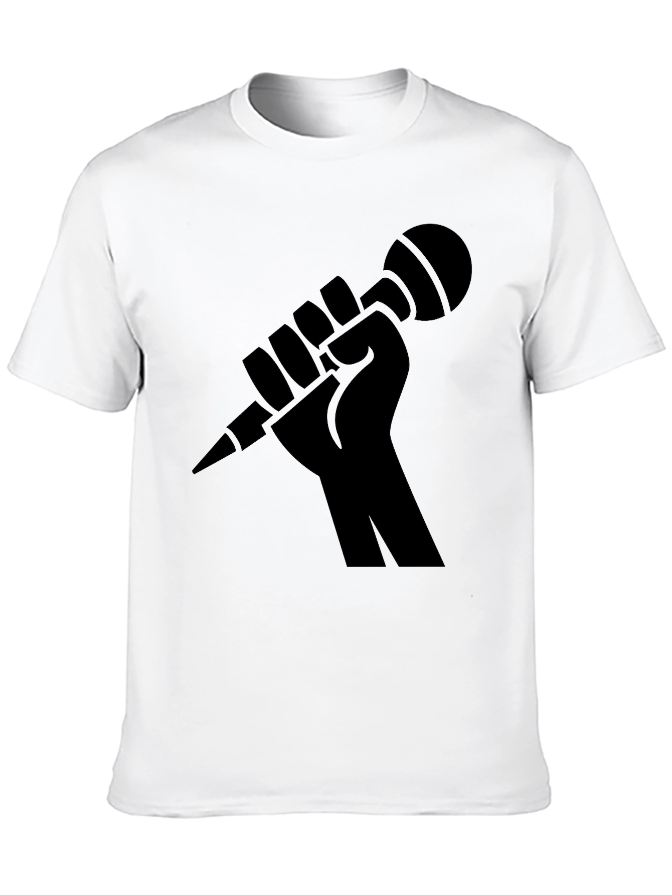 Black Fist Microphone Graphic Tee