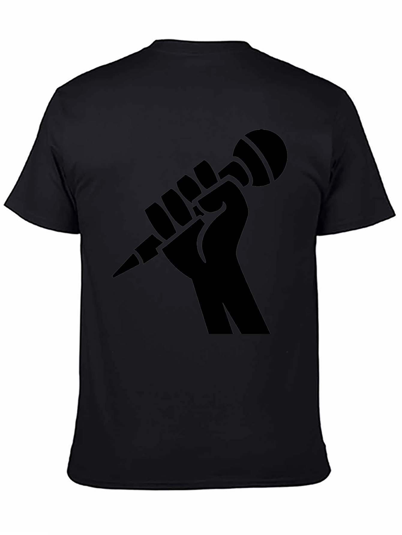 Black Fist Microphone Graphic Tee