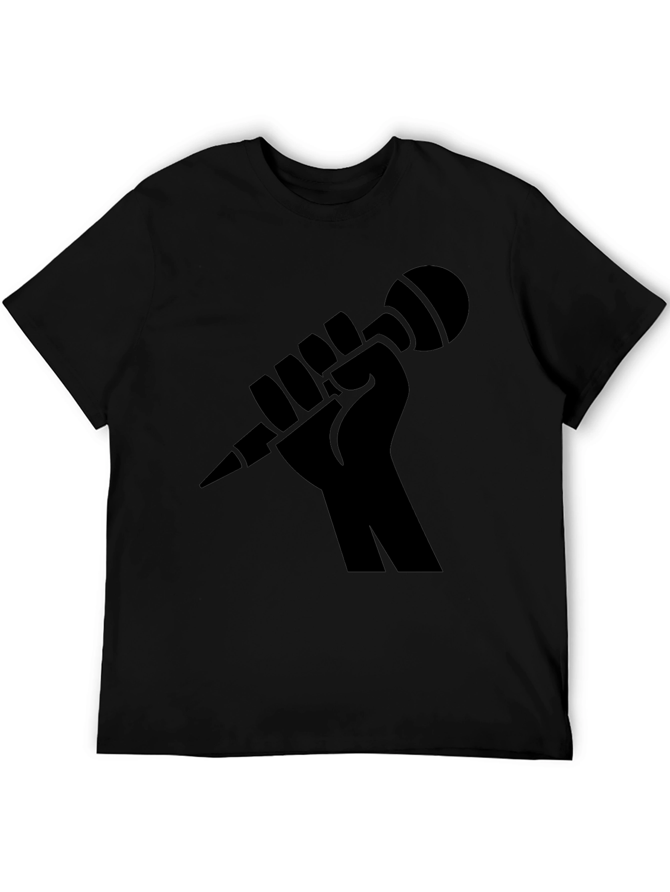 Black Fist Microphone Graphic Tee