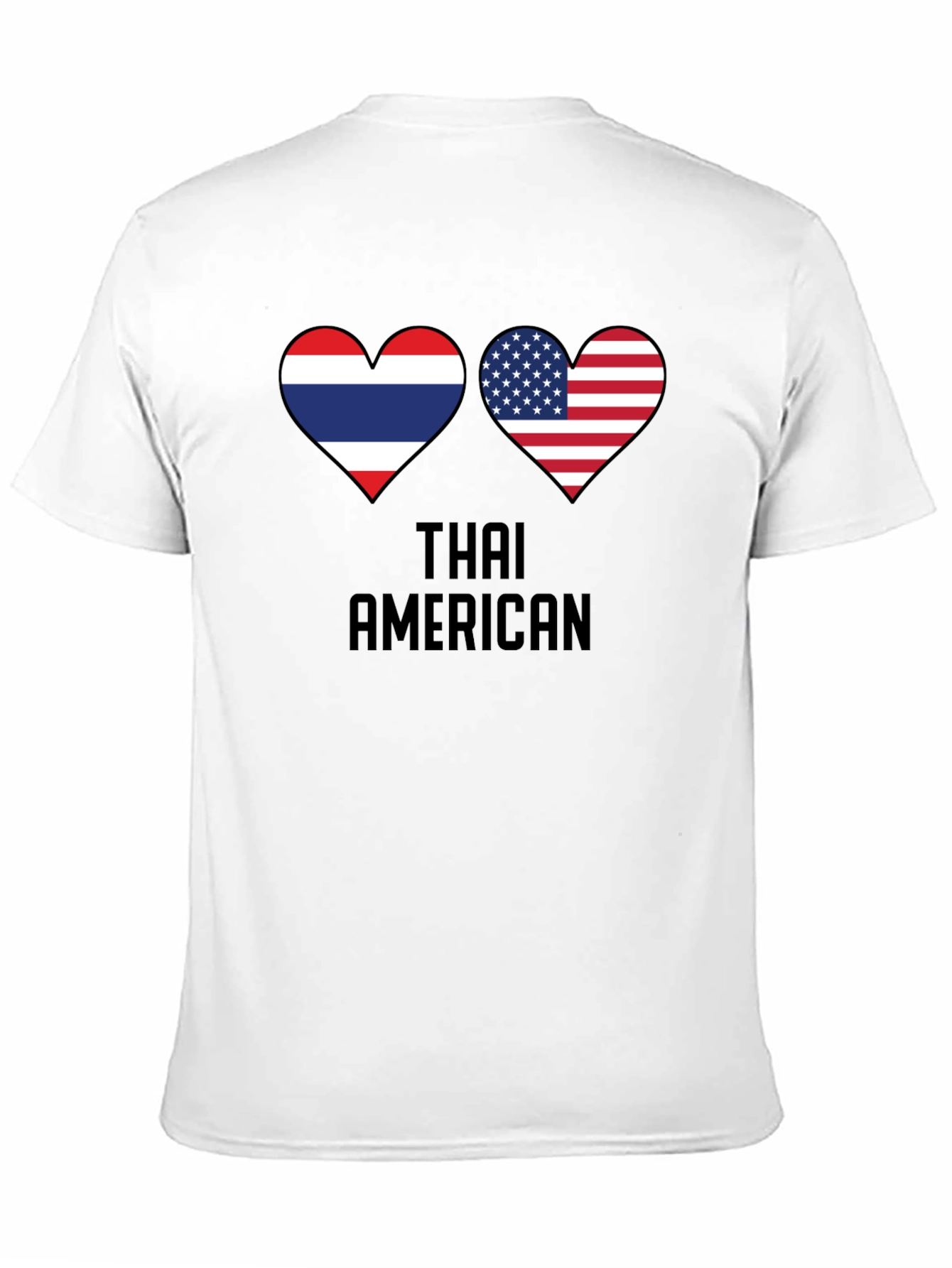 Thai American Flag Heart T-Shirt