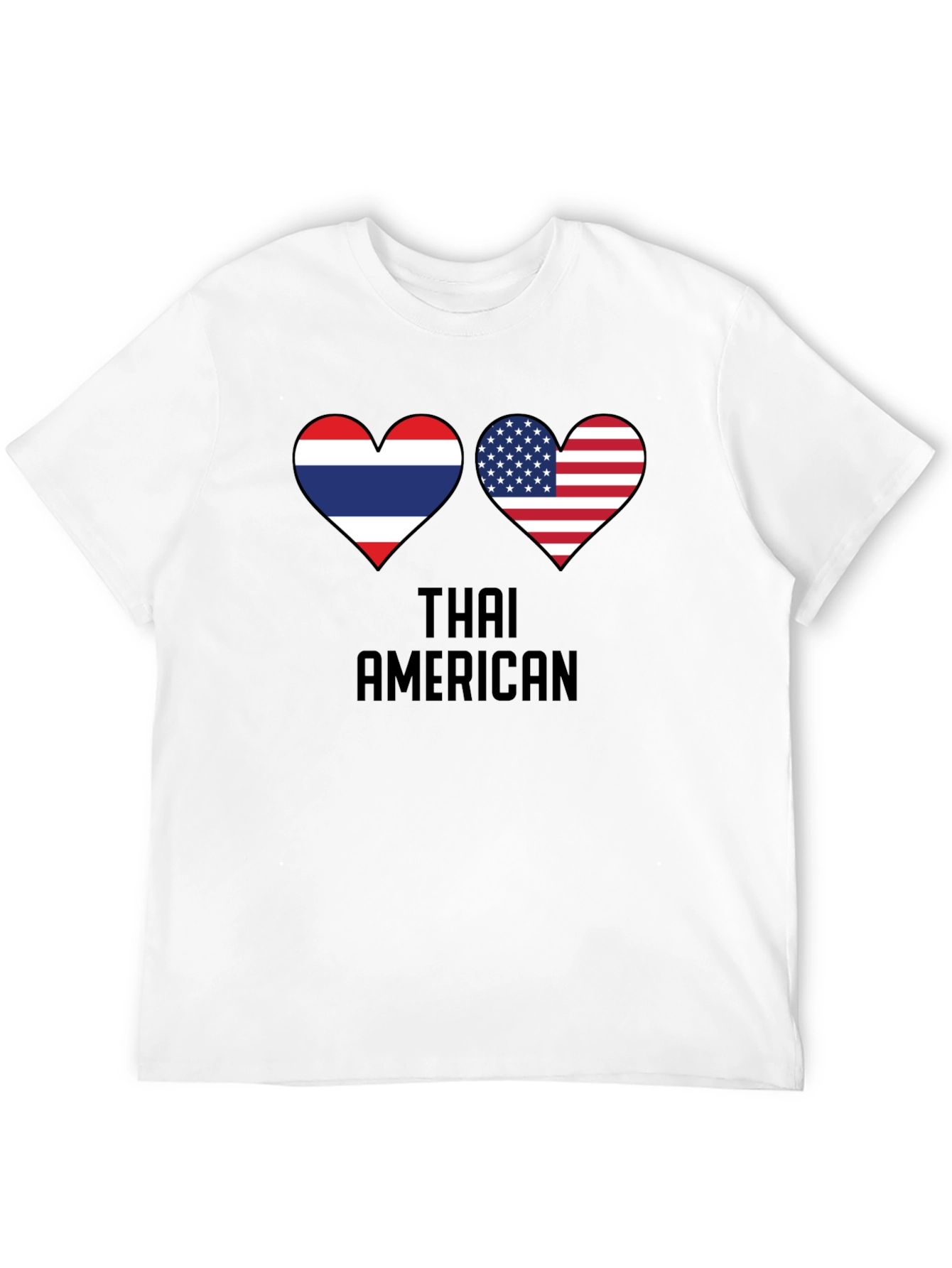 Thai American Flag Heart T-Shirt