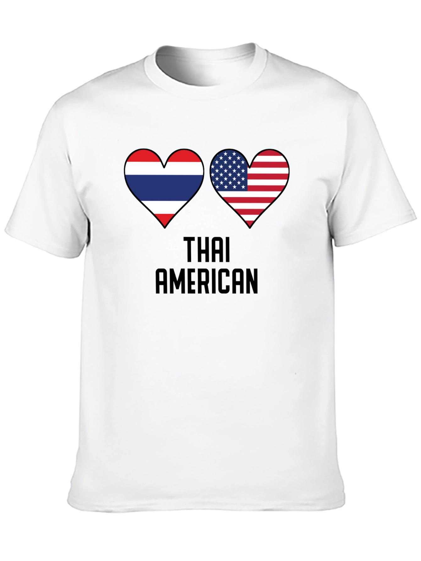 Thai American Flag Heart T-Shirt