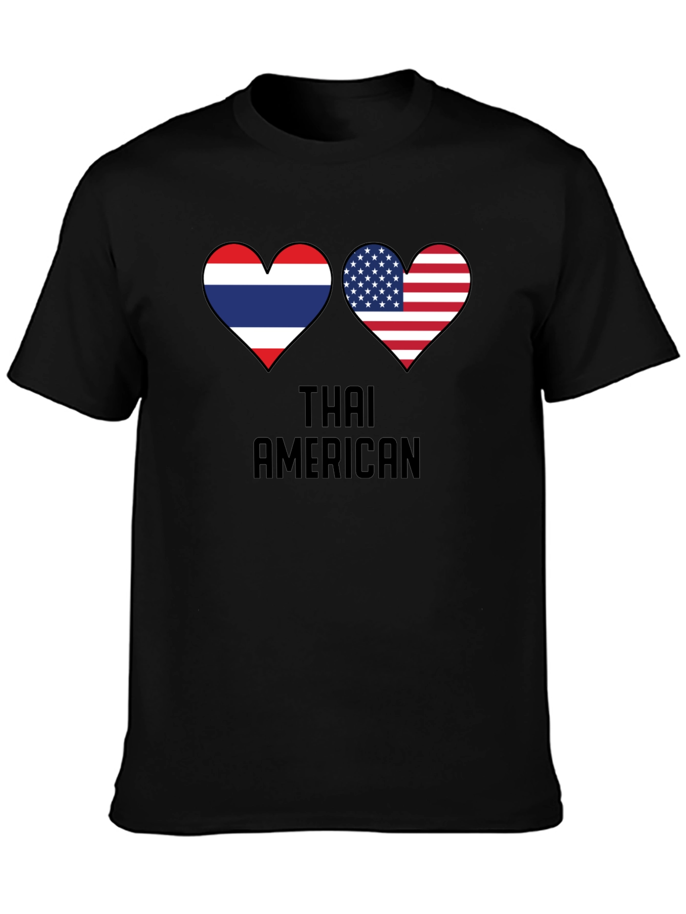 Thai American Flag Heart T-Shirt