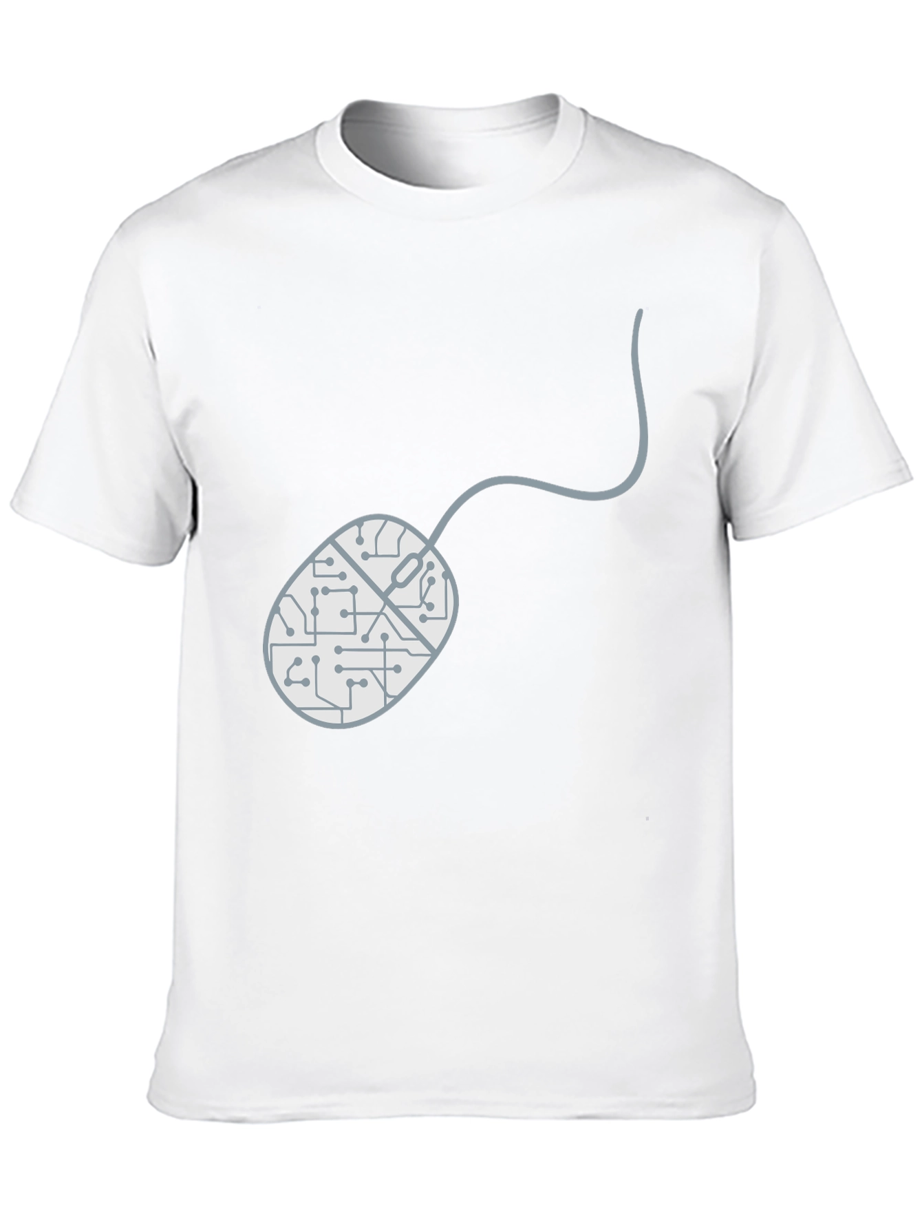 Circuit Mouse Graphic Tee - Black Cotton T-Shirt