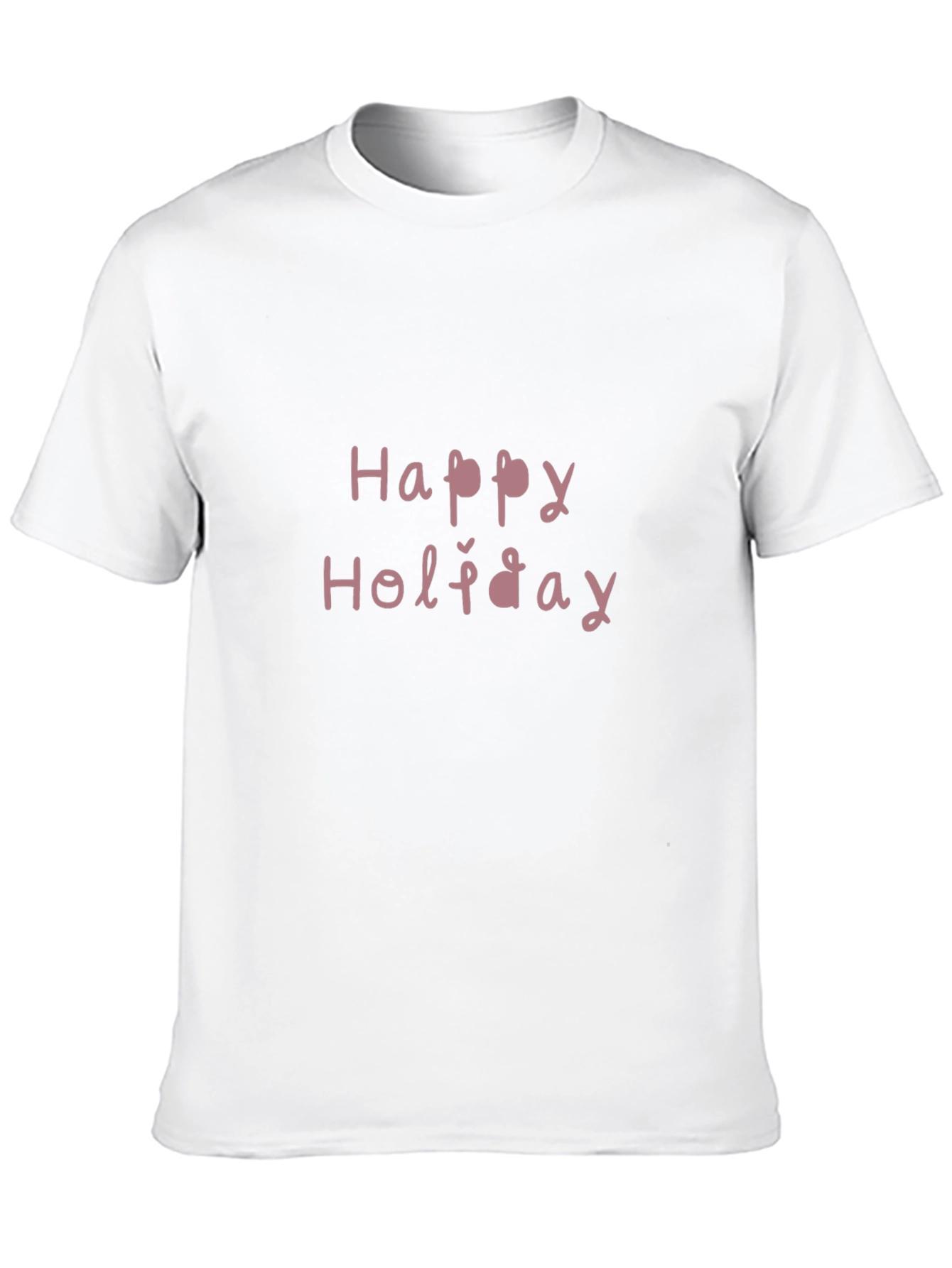 Happy Holiday Black T-Shirt Casual Wear