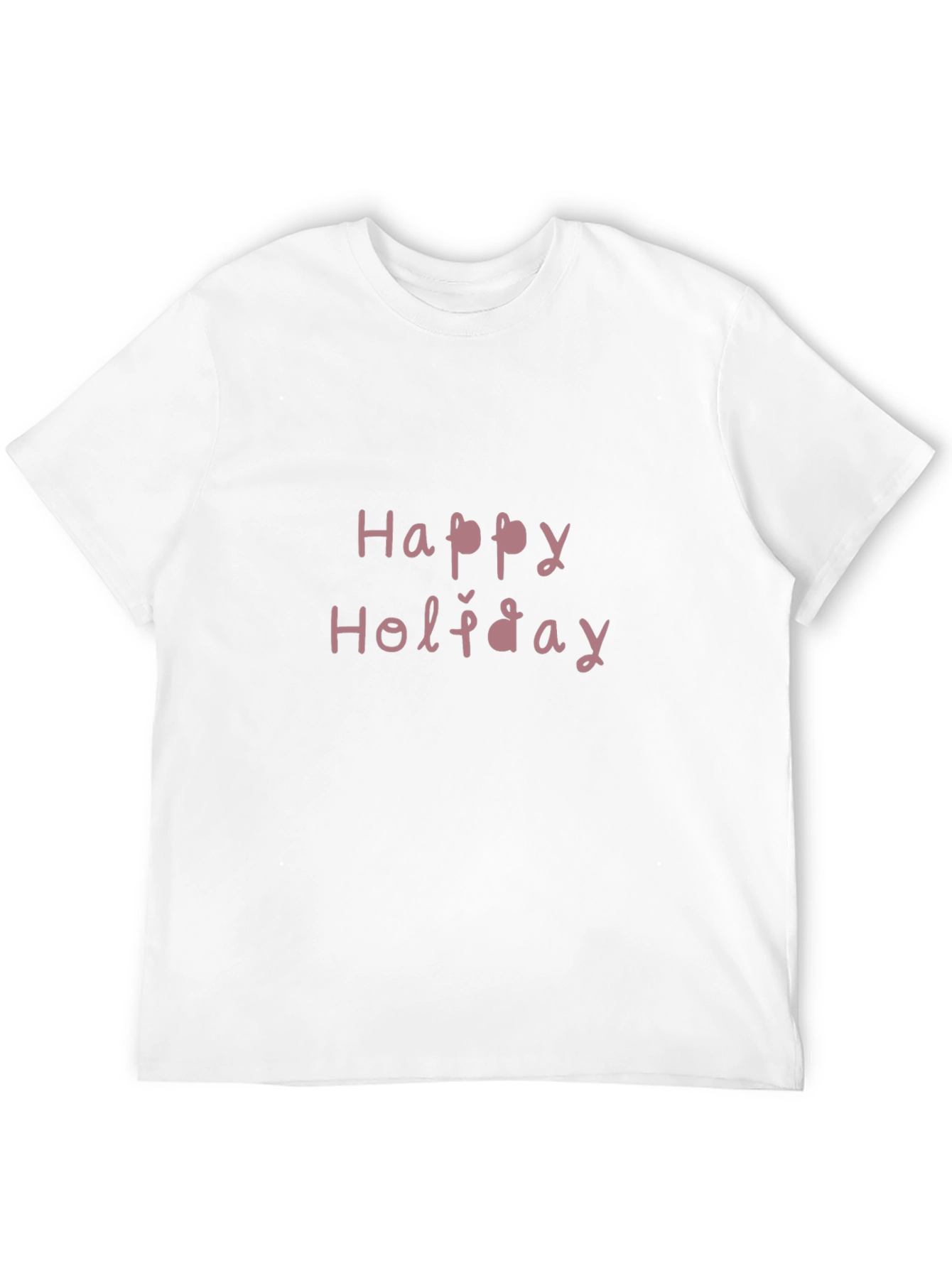 Happy Holiday Black T-Shirt Casual Wear
