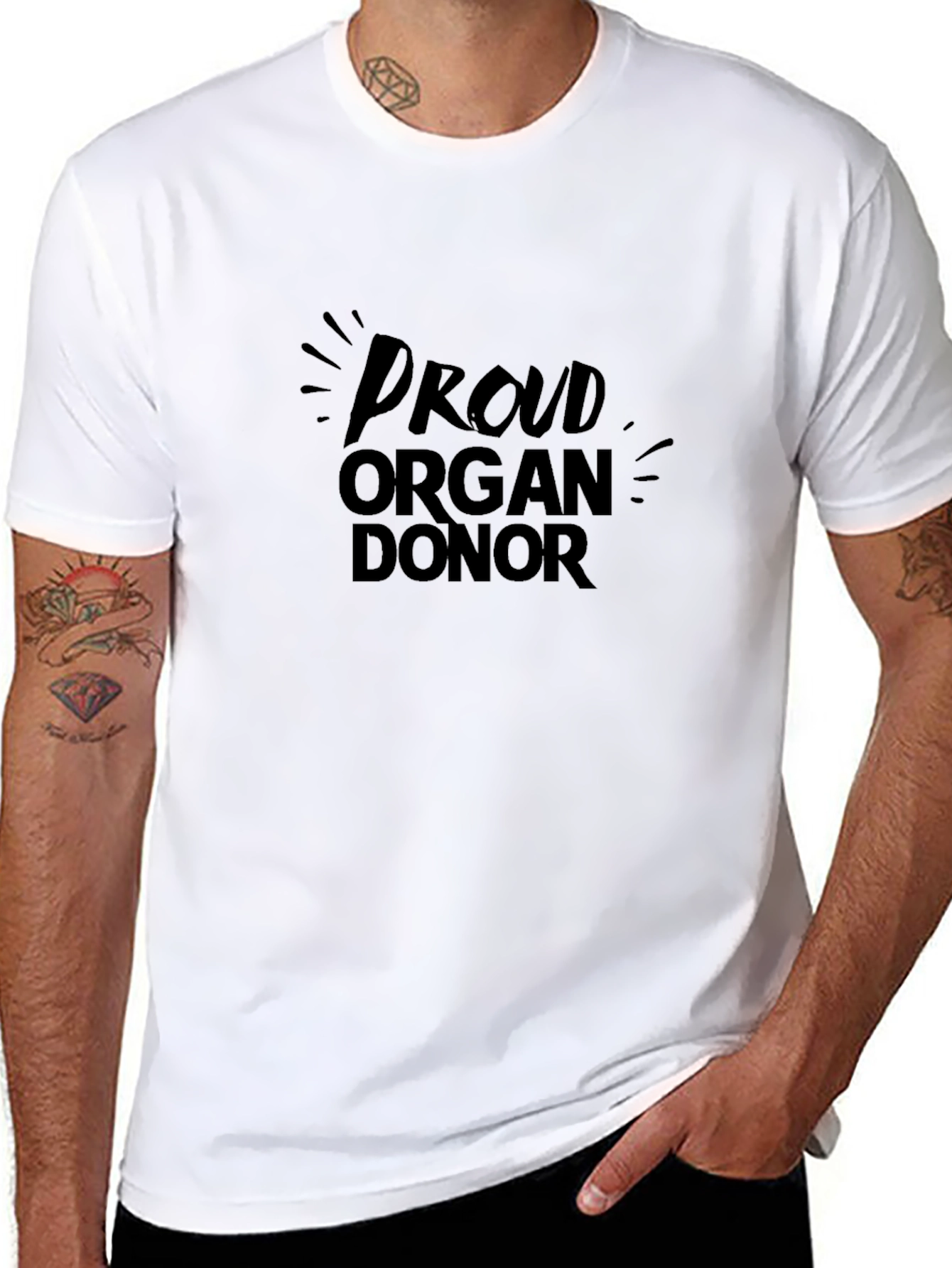 Proud Organ Donor Black T-Shirt