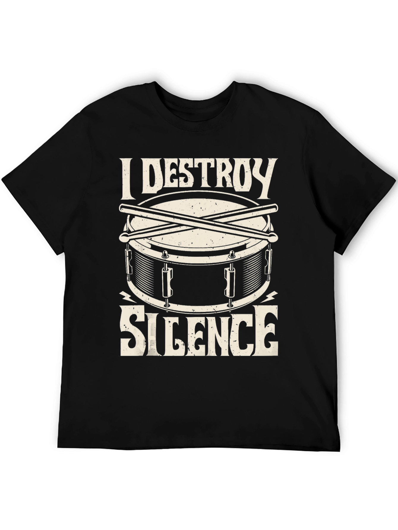 I Destroy Silence Drum T-Shirt - Musician Tee