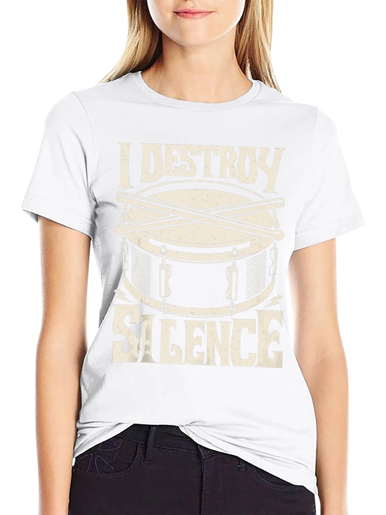 I Destroy Silence Drum T-Shirt - Musician Tee