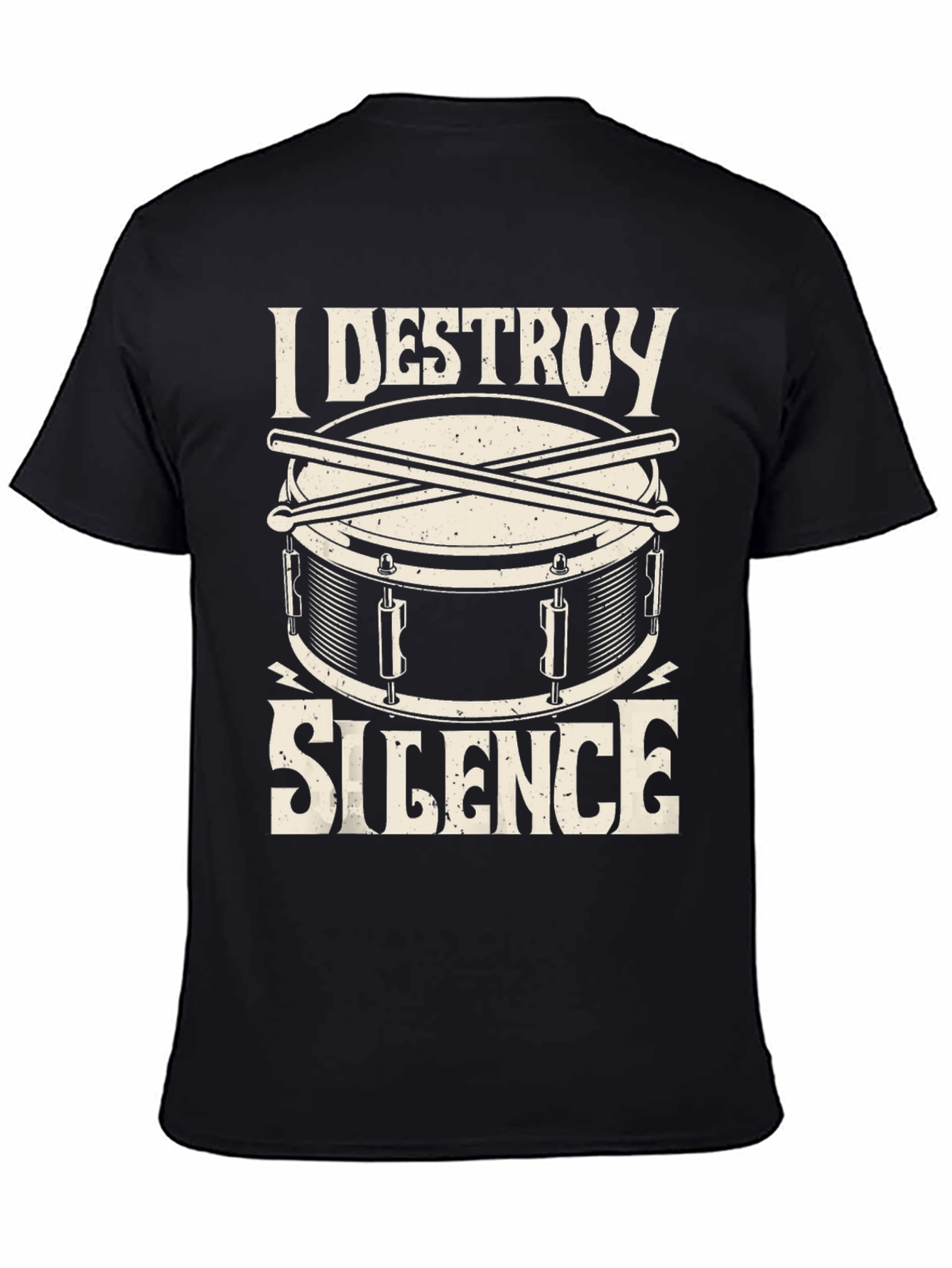 I Destroy Silence Drum T-Shirt - Musician Tee