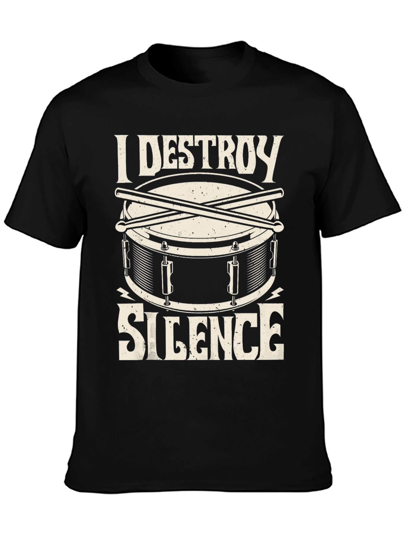 I Destroy Silence Drum T-Shirt - Musician Tee