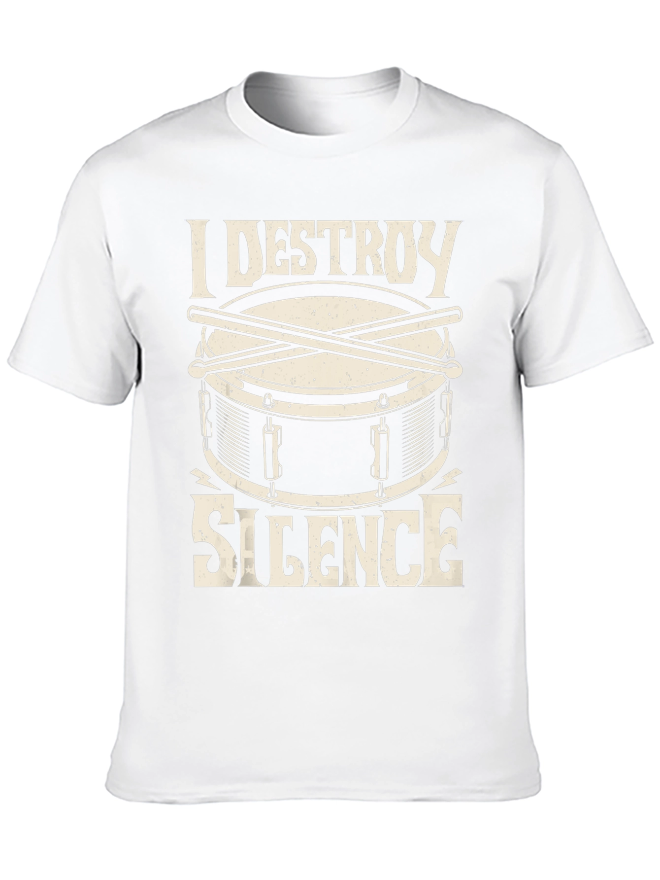 I Destroy Silence Drum T-Shirt - Musician Tee