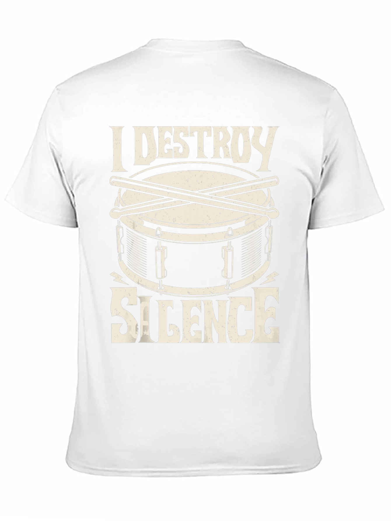 I Destroy Silence Drum T-Shirt - Musician Tee