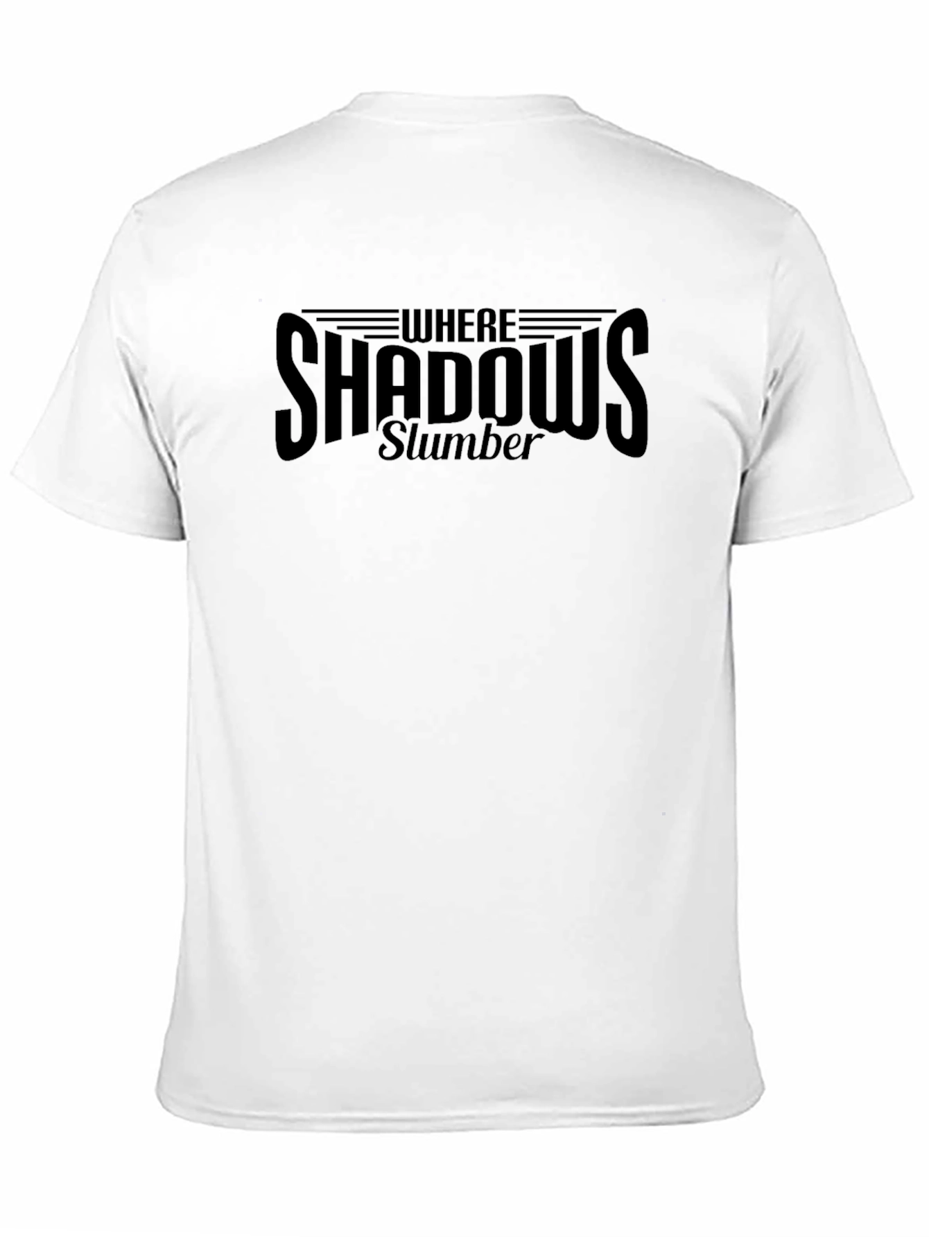 Where Shadows Slumber Black Graphic T-Shirt