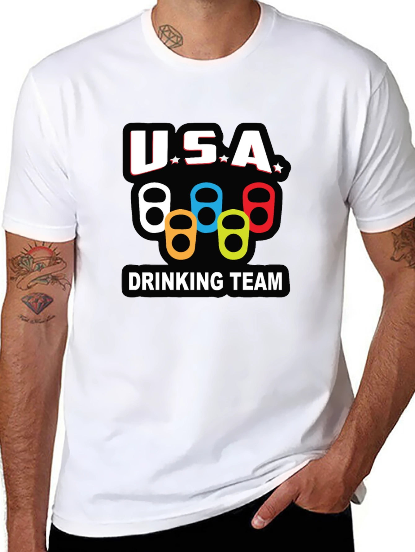 USA Drinking Team Graphic T-Shirt