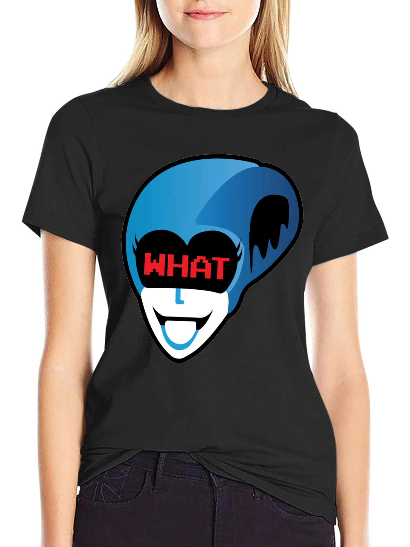 Queen Deltarune WHAT Black T-Shirt