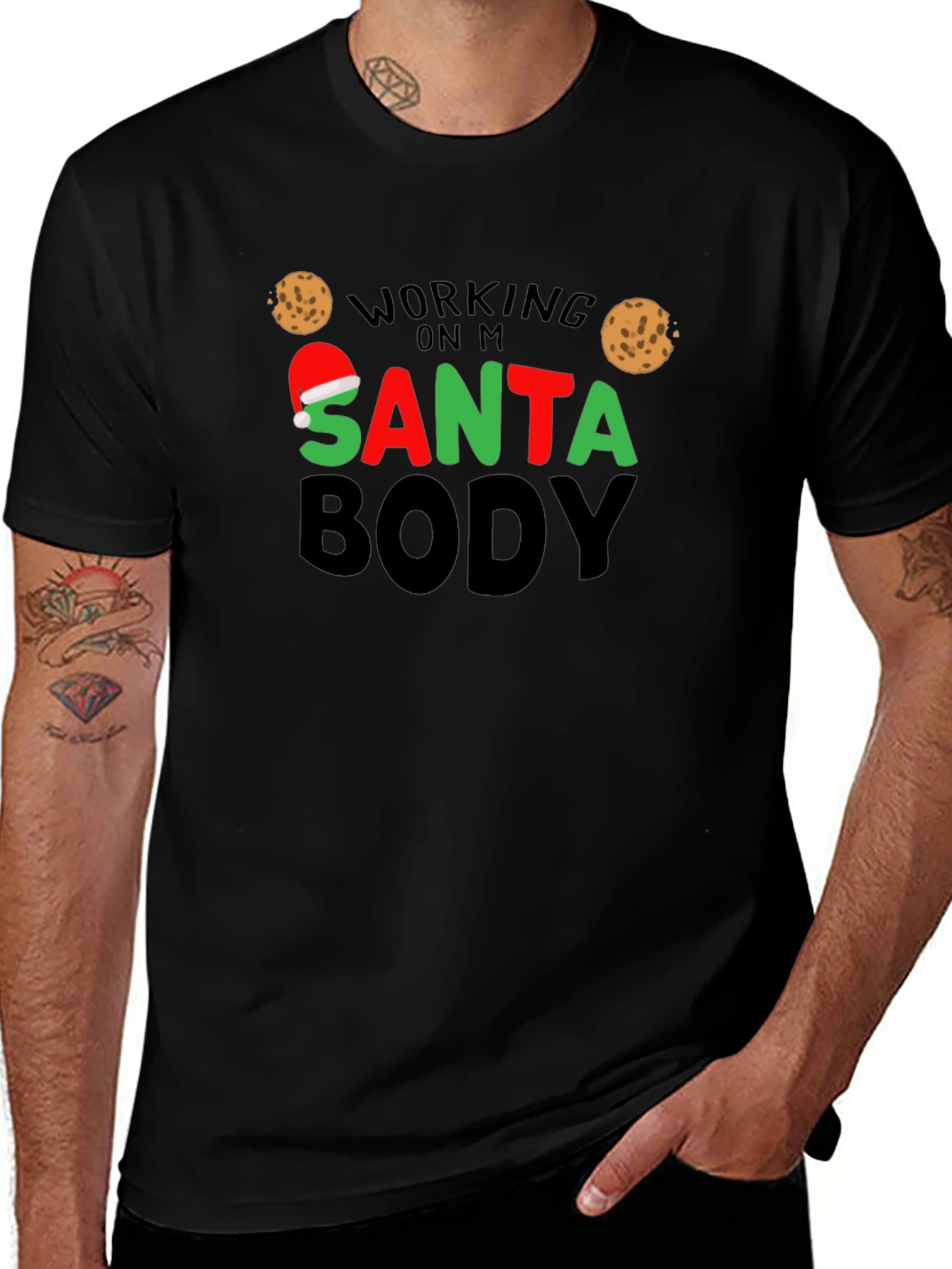 Santa Body Mens Graphic Tee