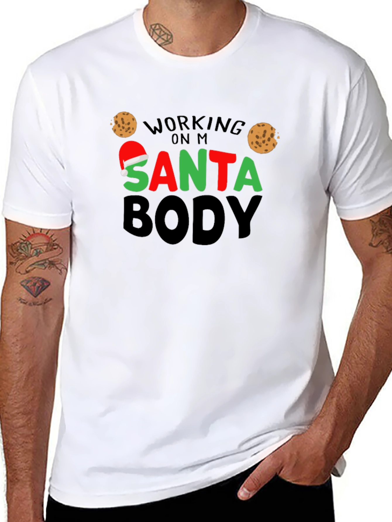 Santa Body Mens Graphic Tee