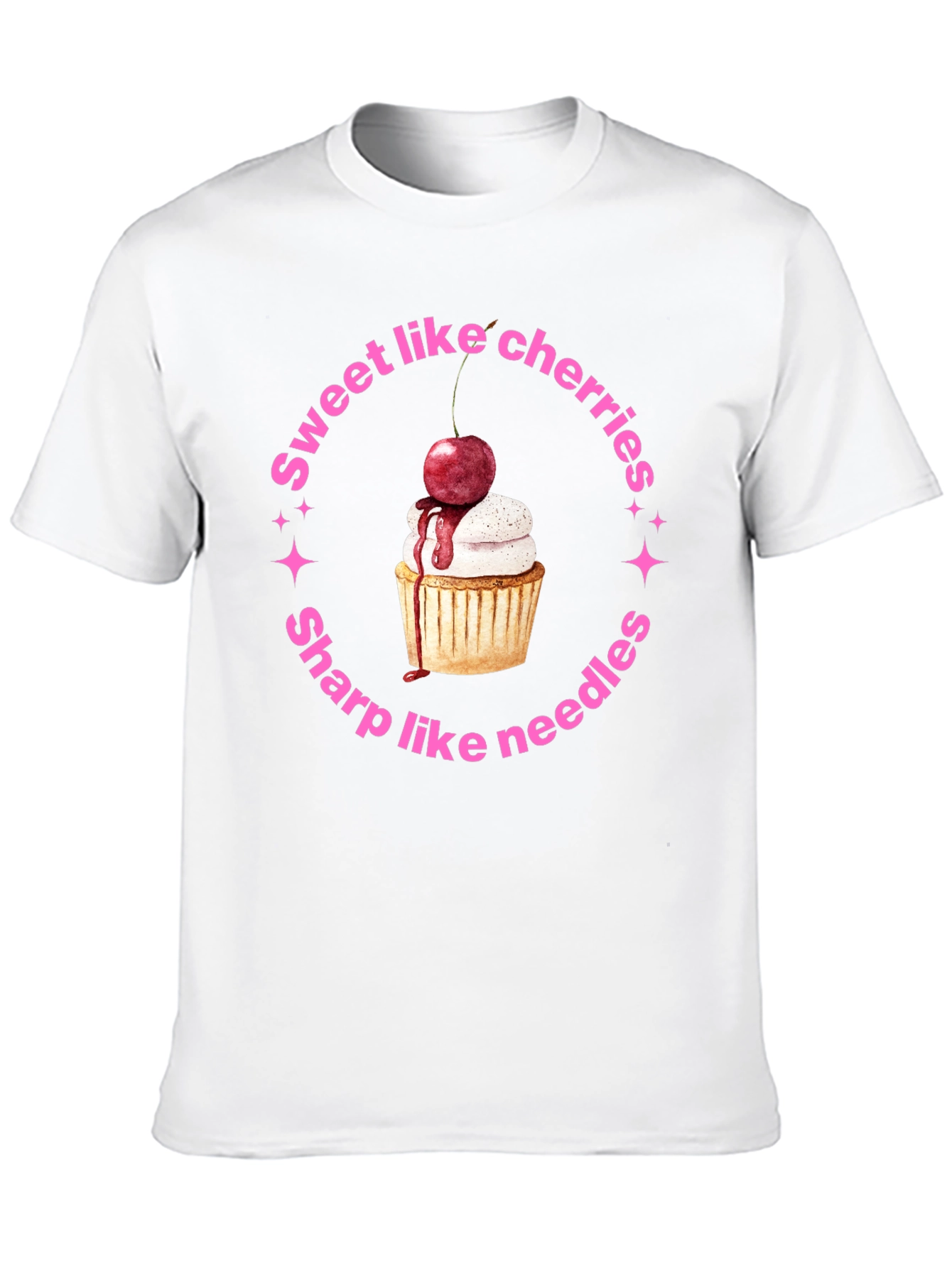 Sweet Like Cherries Black T-Shirt