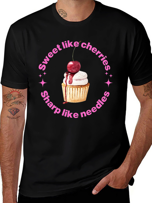Sweet Like Cherries Black T-Shirt