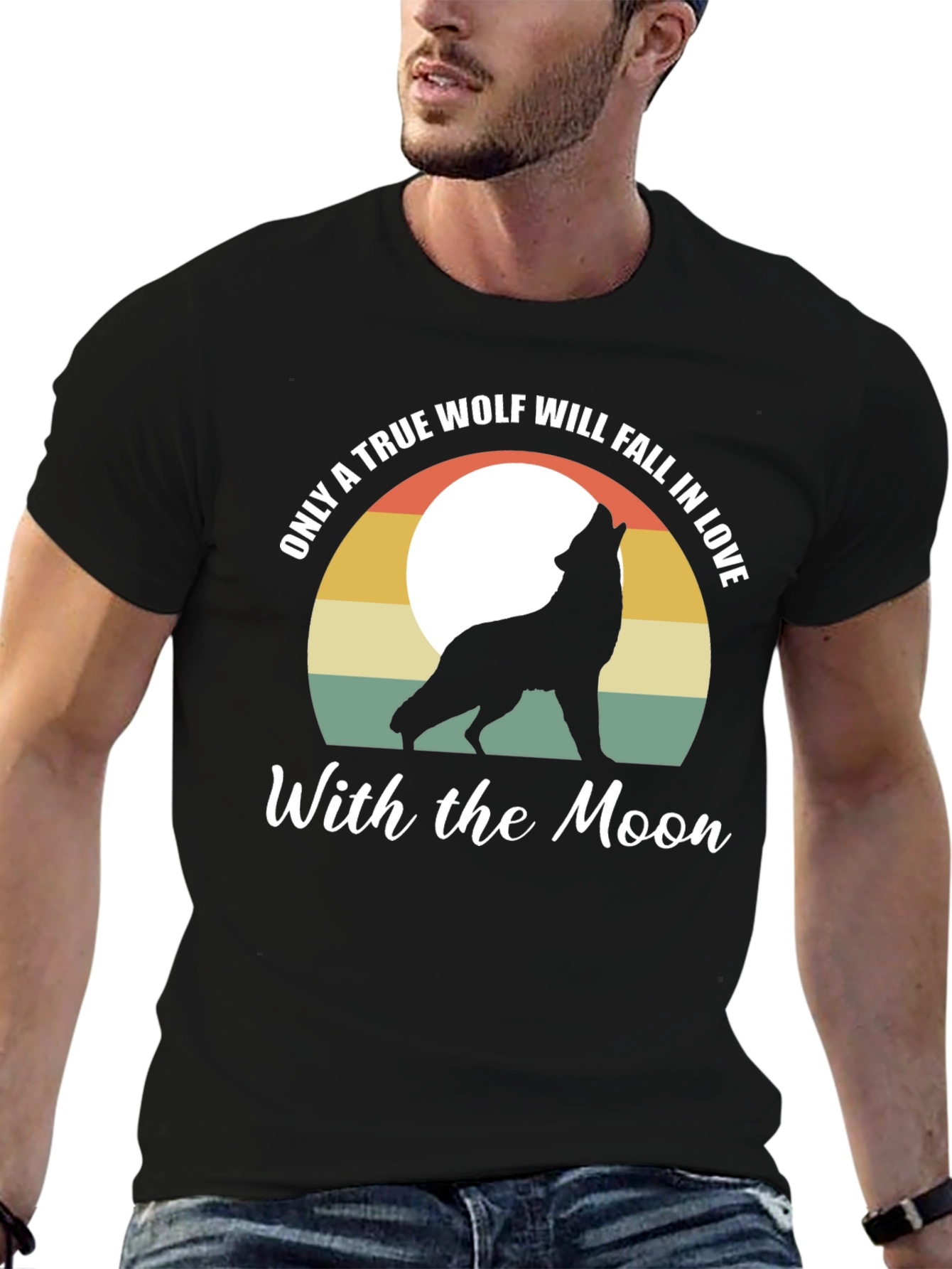 Wolf Moon Graphic Tee - Mens Black T-Shirt