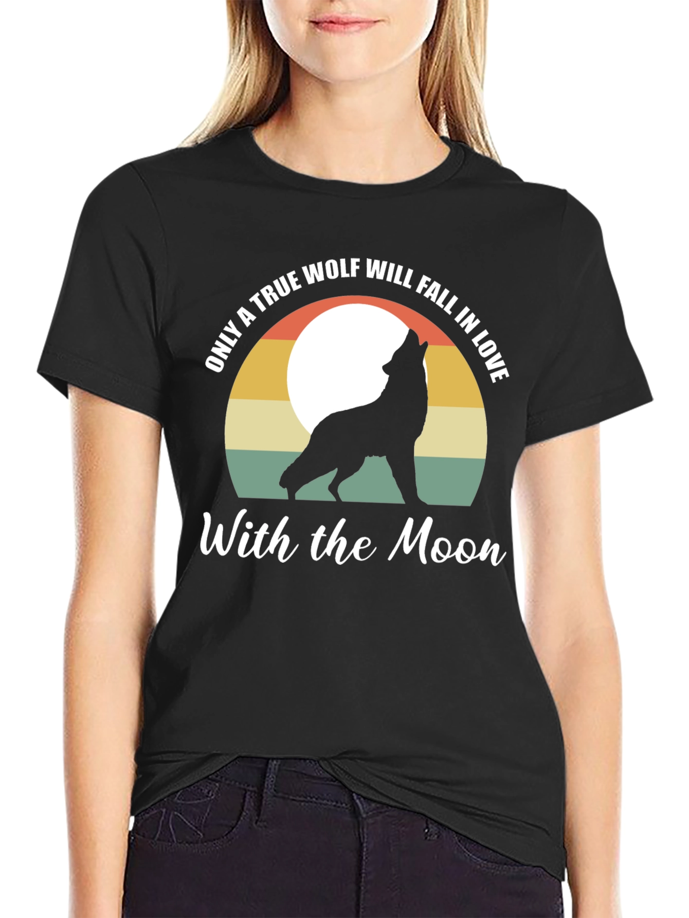 Wolf Moon Graphic Tee - Mens Black T-Shirt
