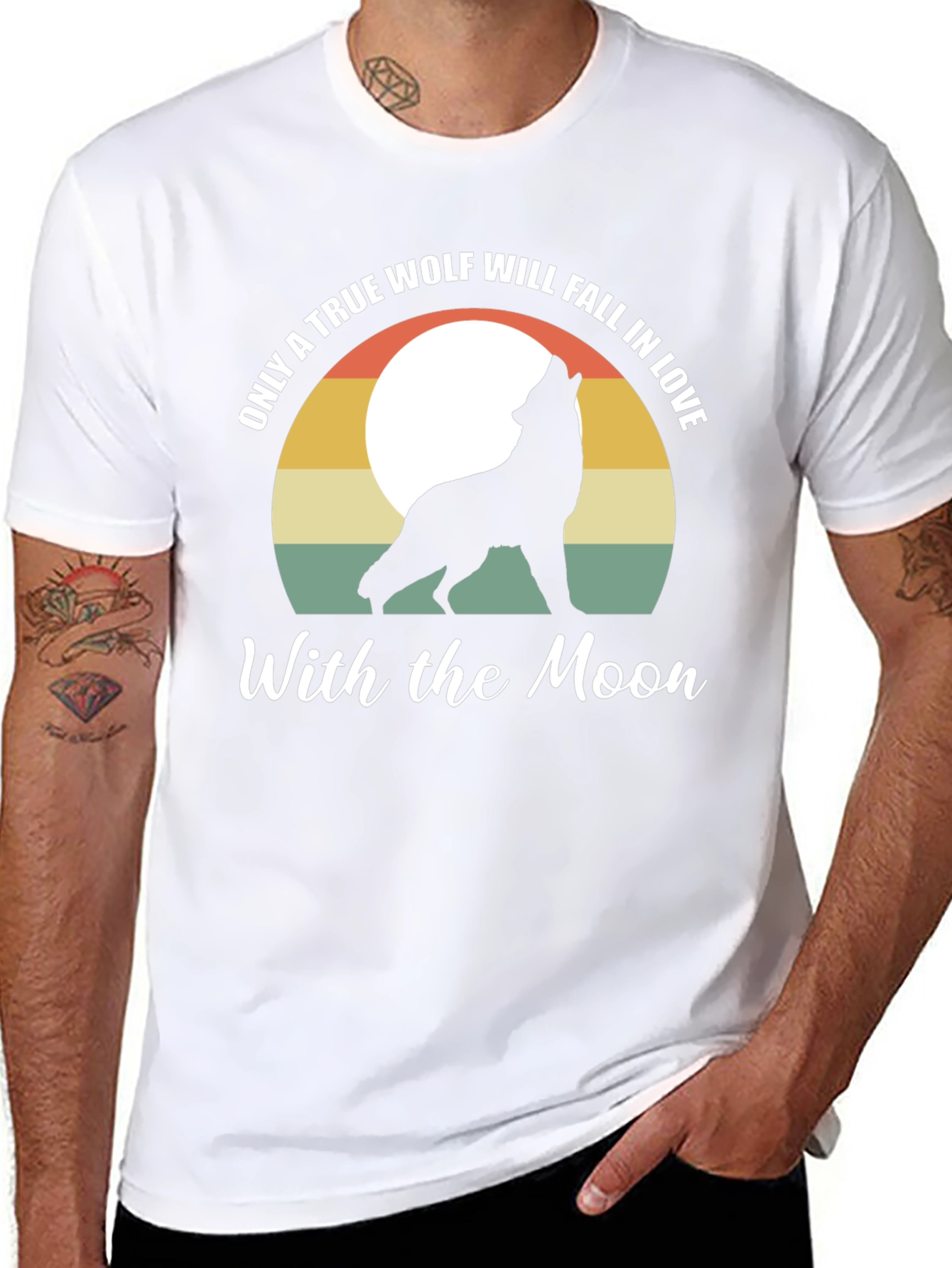 Wolf Moon Graphic Tee - Mens Black T-Shirt