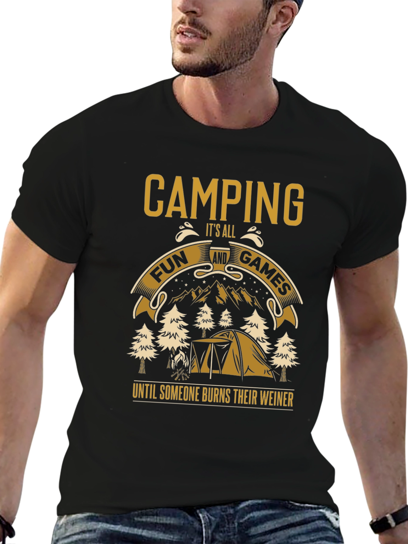Camping Fun T-Shirt - Burns Their Weiner