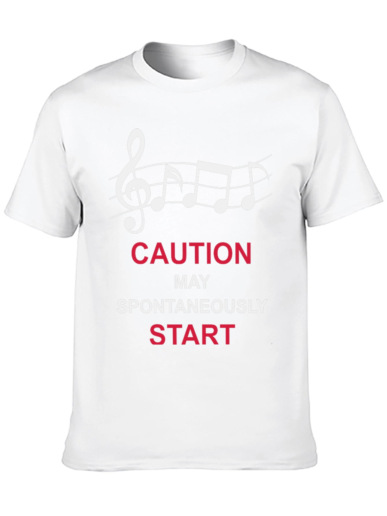 Caution May Spontaneously Start - Music T-Shirt