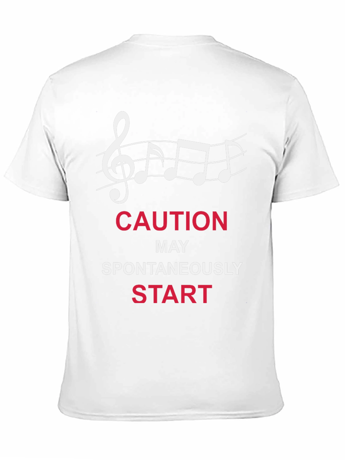 Caution May Spontaneously Start - Music T-Shirt