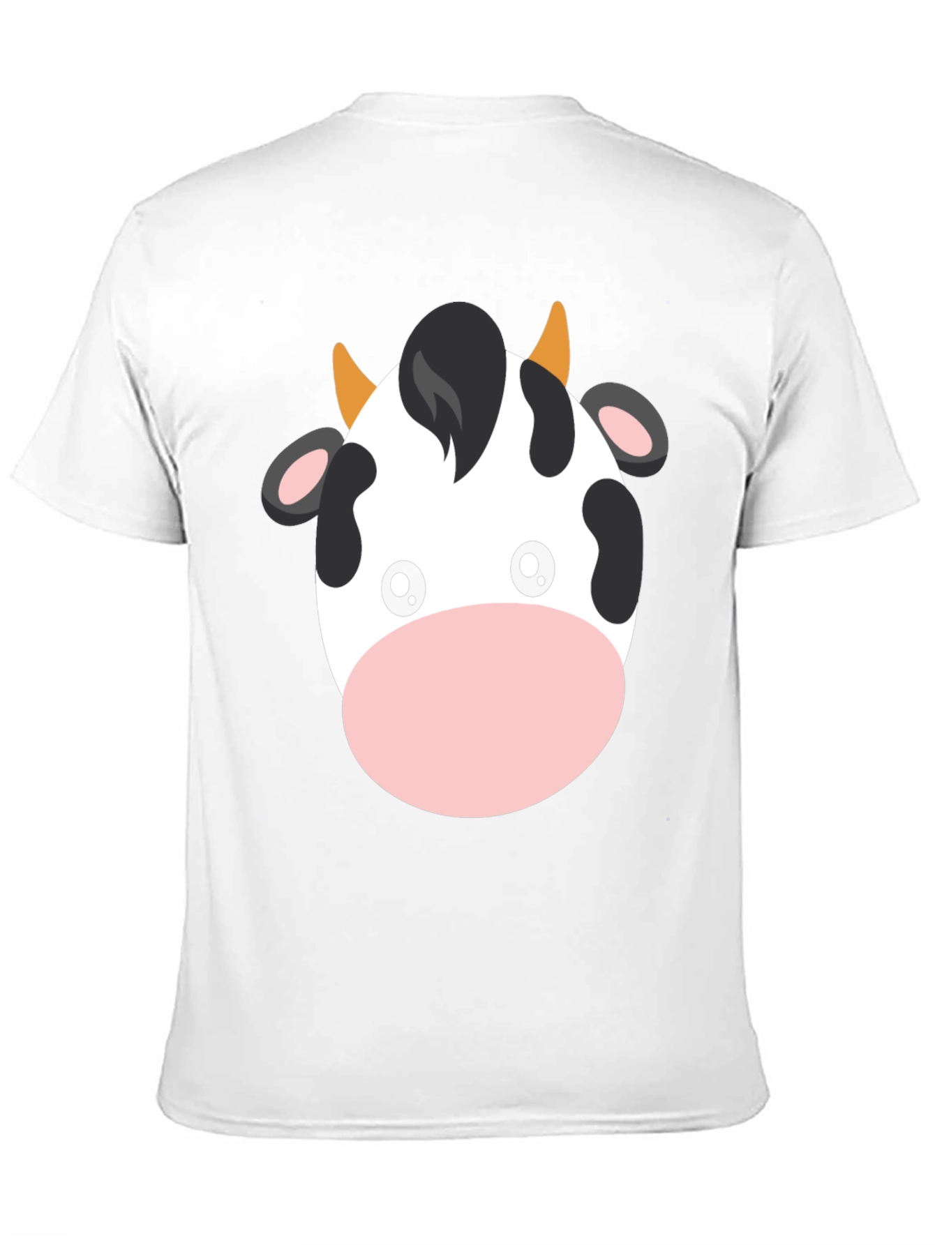 Cute Cow Graphic Tee - Black Cotton T-Shirt