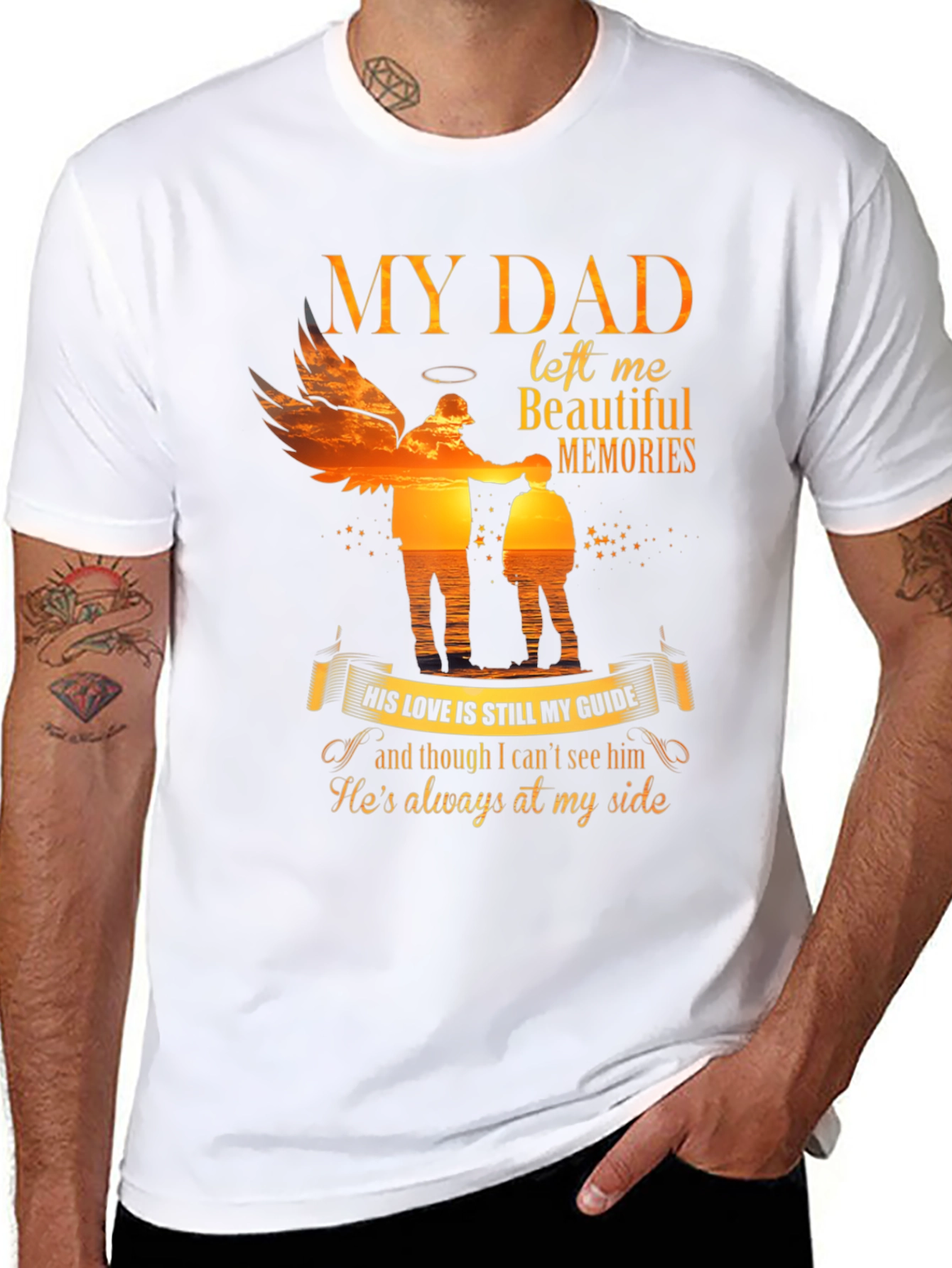 My Dad Left Me Beautiful Memories T-Shirt