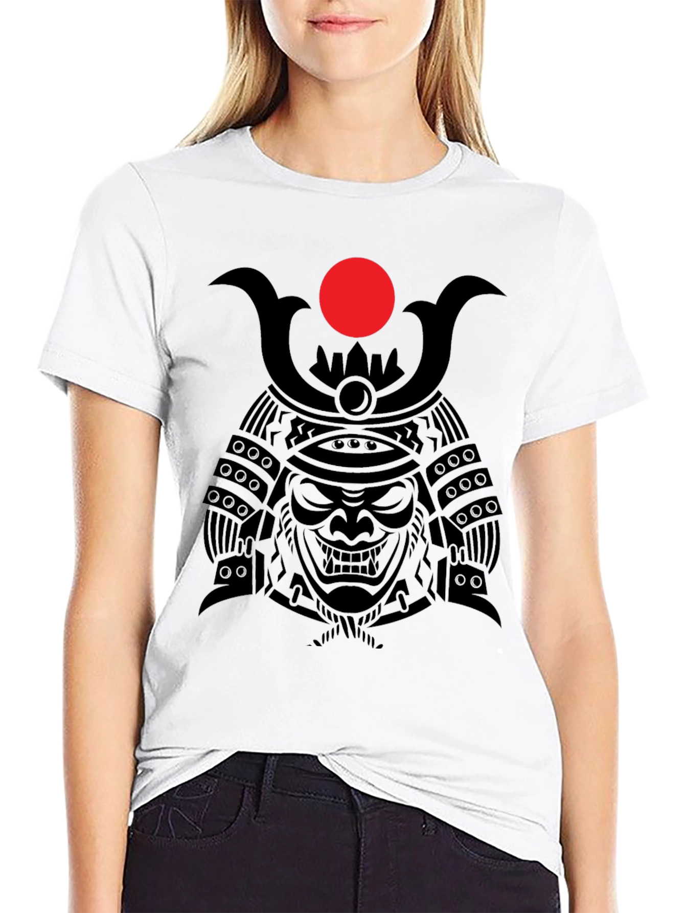 Samurai Warrior Graphic Tee - Mens Black T-Shirt