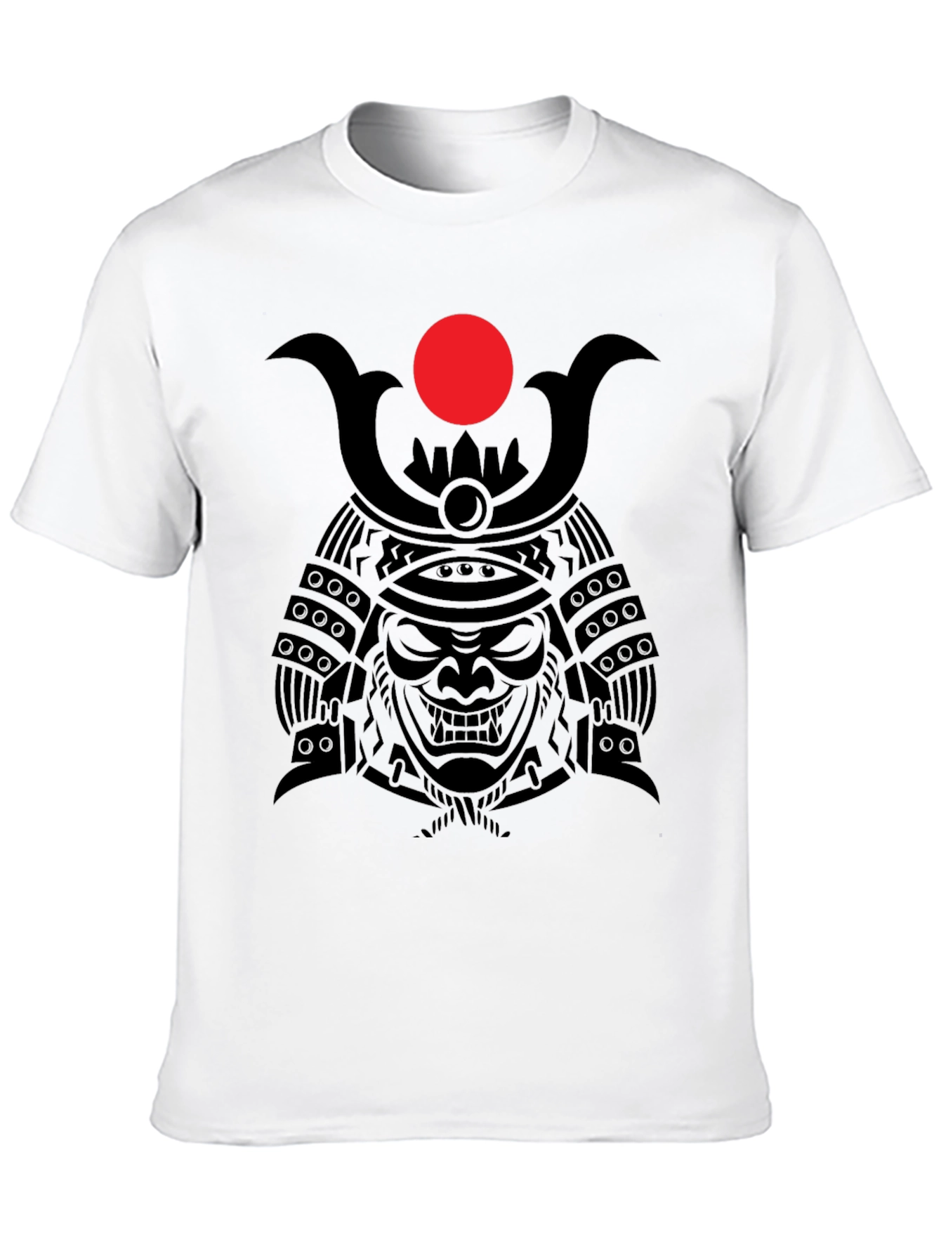 Samurai Warrior Graphic Tee - Mens Black T-Shirt