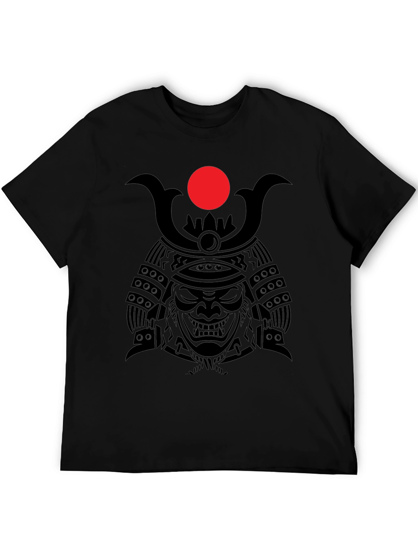 Samurai Warrior Graphic Tee - Mens Black T-Shirt