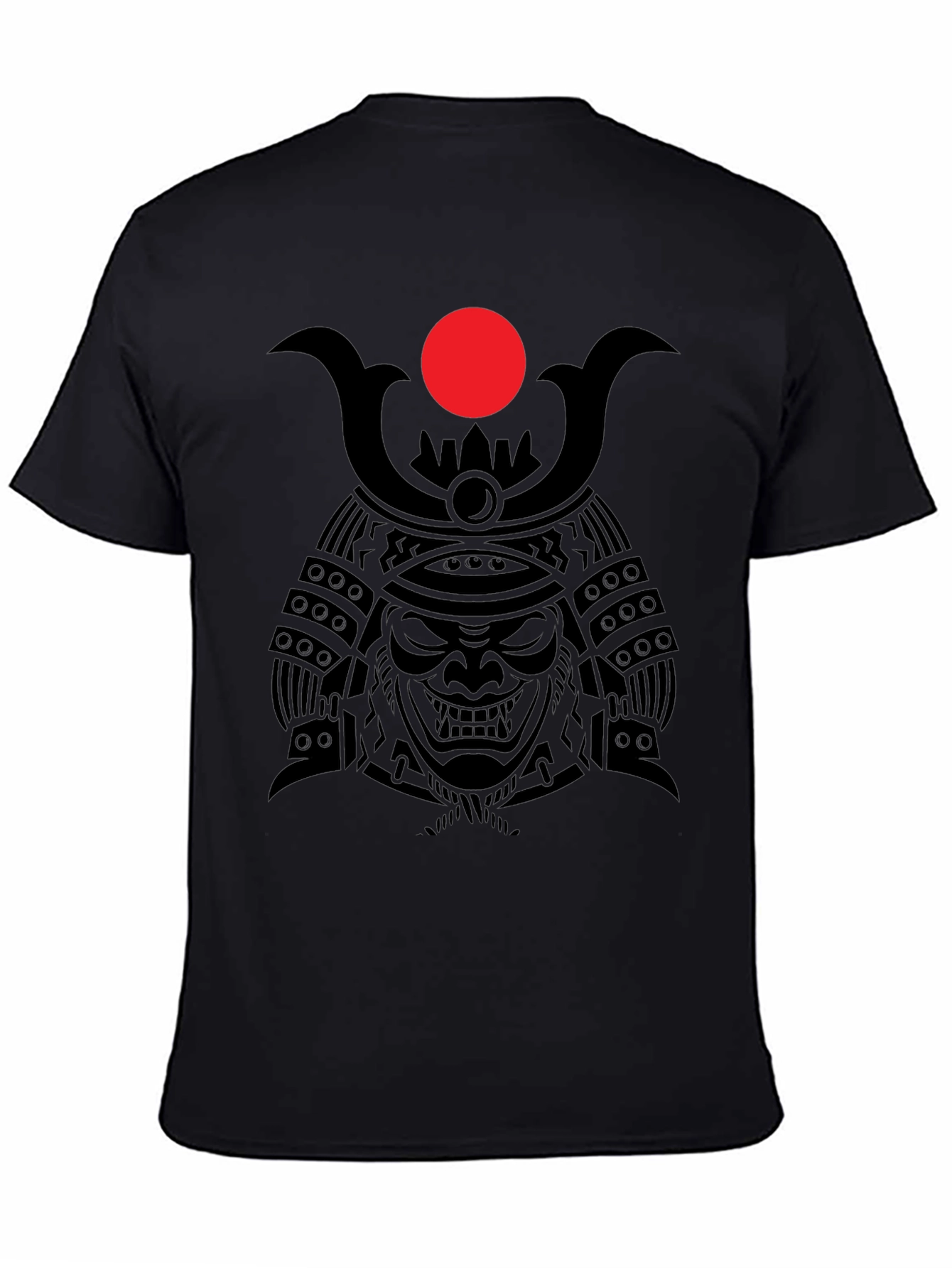 Samurai Warrior Graphic Tee - Mens Black T-Shirt