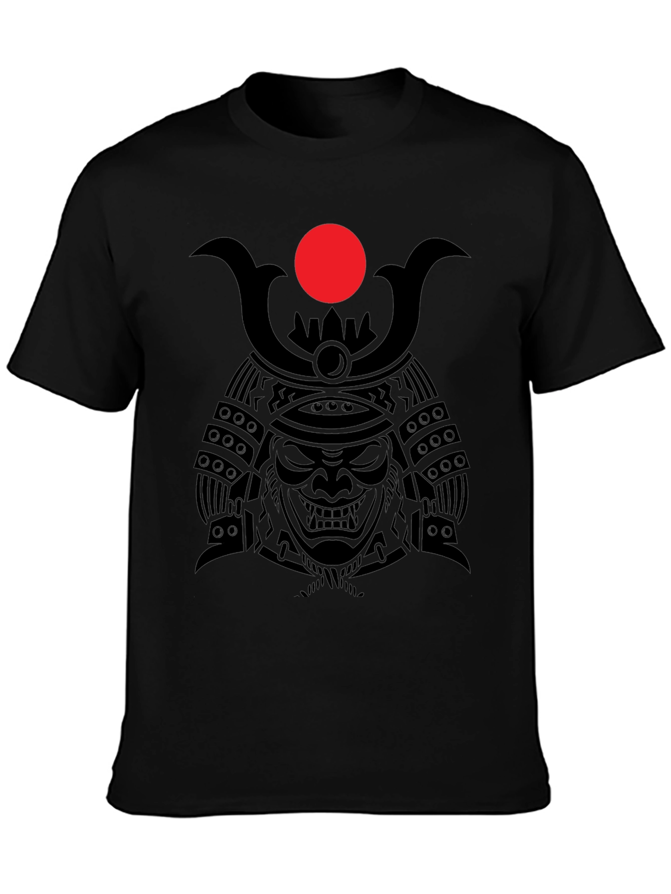 Samurai Warrior Graphic Tee - Mens Black T-Shirt