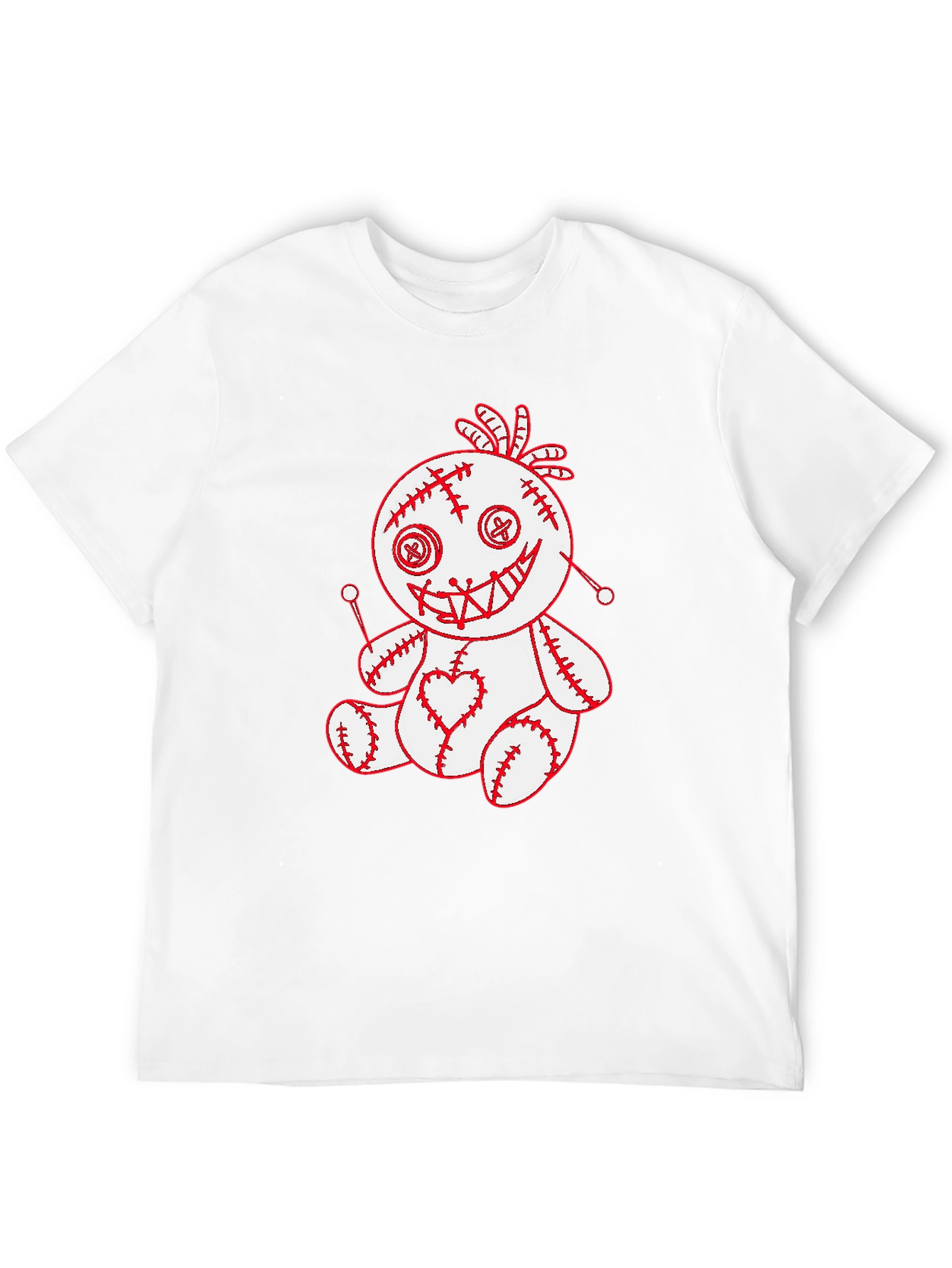 Voodoo Doll Graphic Tee - Spooky Cute T-Shirt